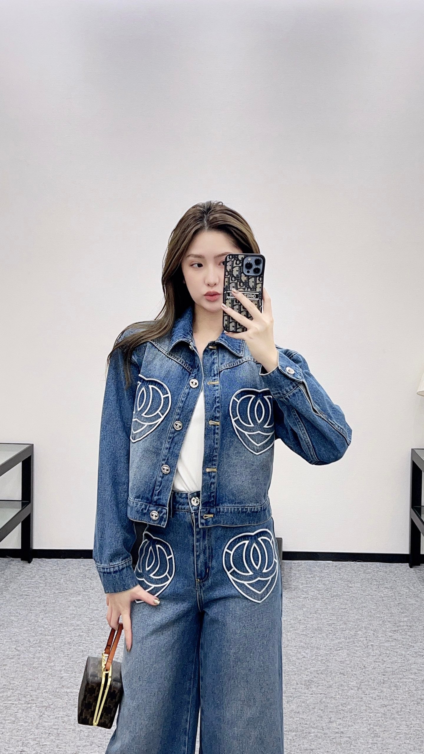 C 25 Heart logo denim jacket