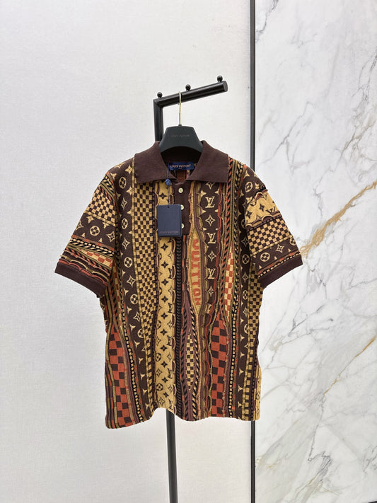 L 25 Nigo series Monogram flower polo short sleeve