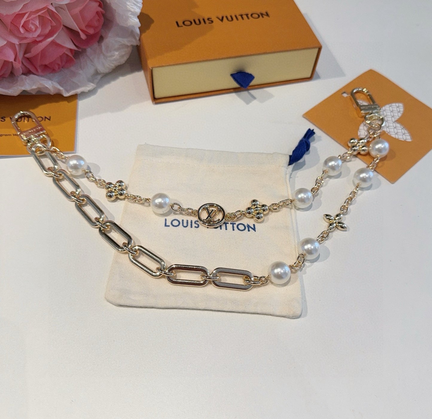 L 25 Keychain bag hanging chain Figaro belt chain