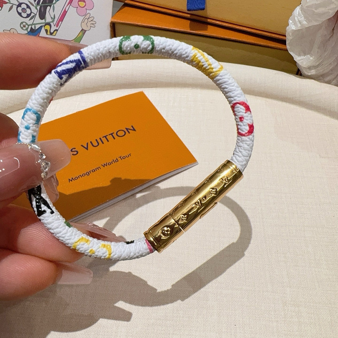 L 25 Vintage leather rope bracelet