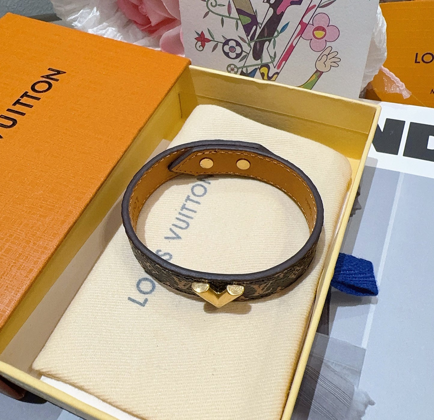 L 25 Vintage leather rope bracelet