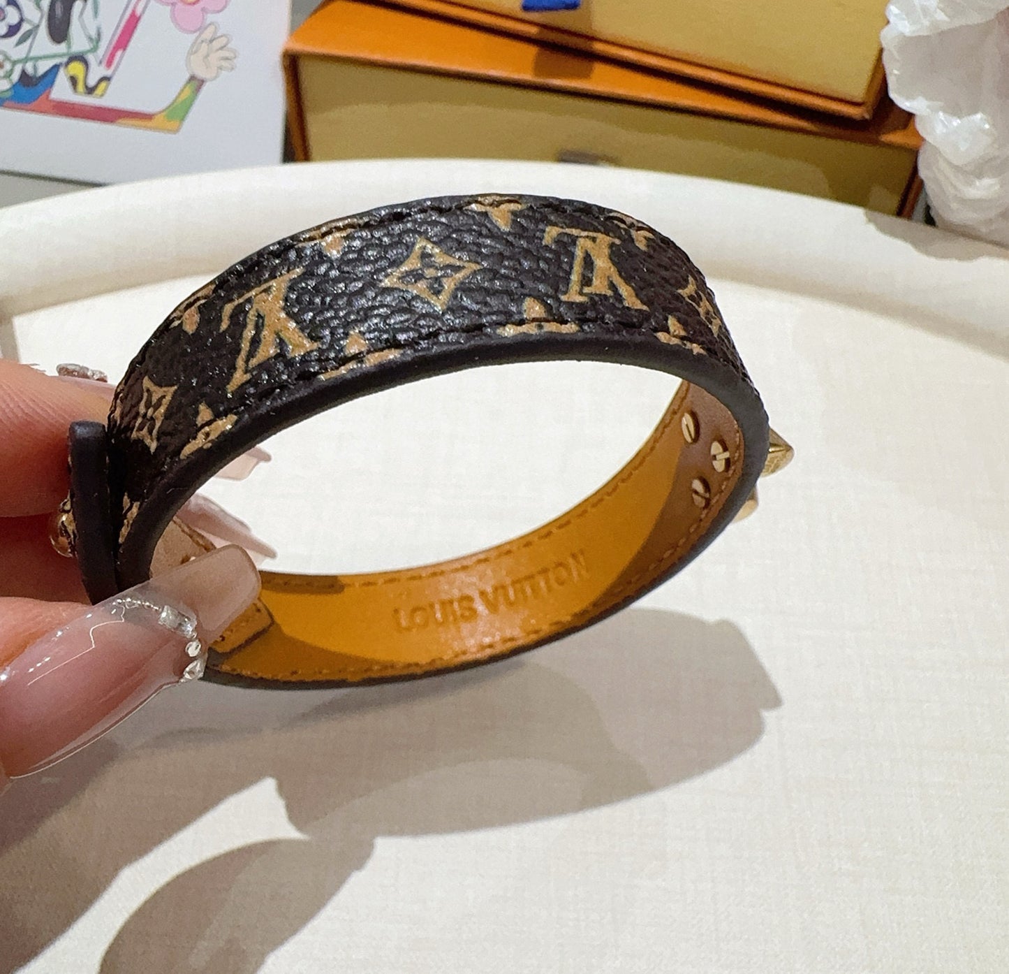 L 25 Vintage leather rope bracelet