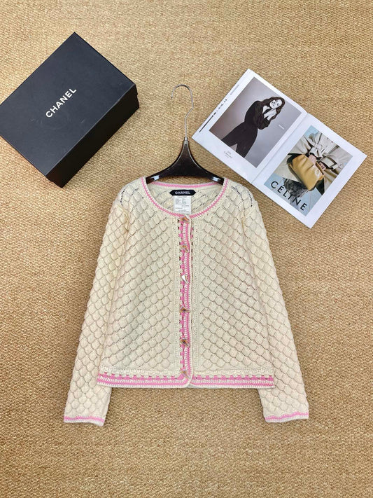 C 25 New knitted cashmere cardigan(BEIGI/GREEN)