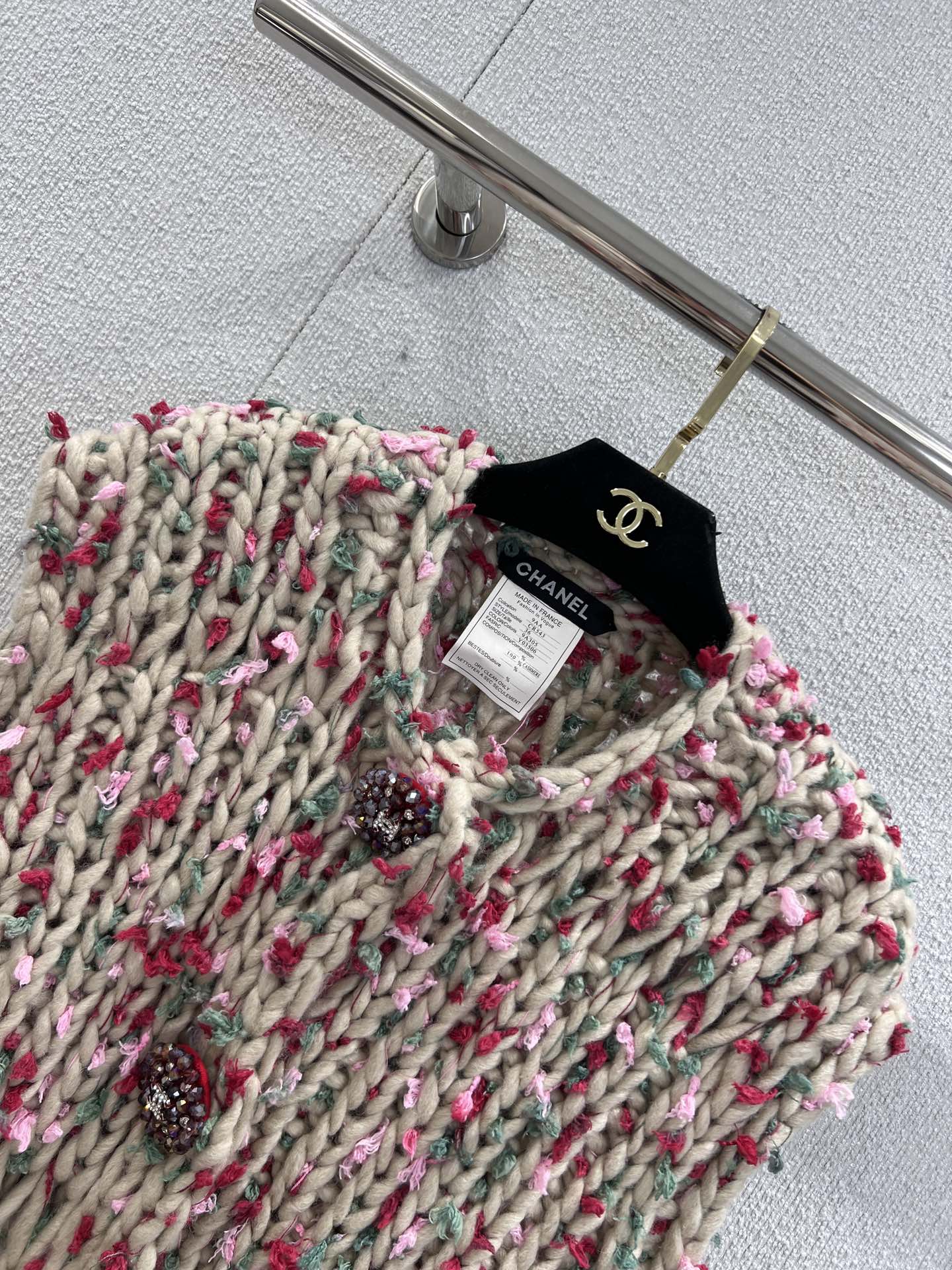 C 25 Vintage chunky needle three-button vest