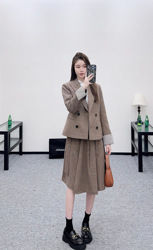 Bru 25 Blazer and Skirt Set