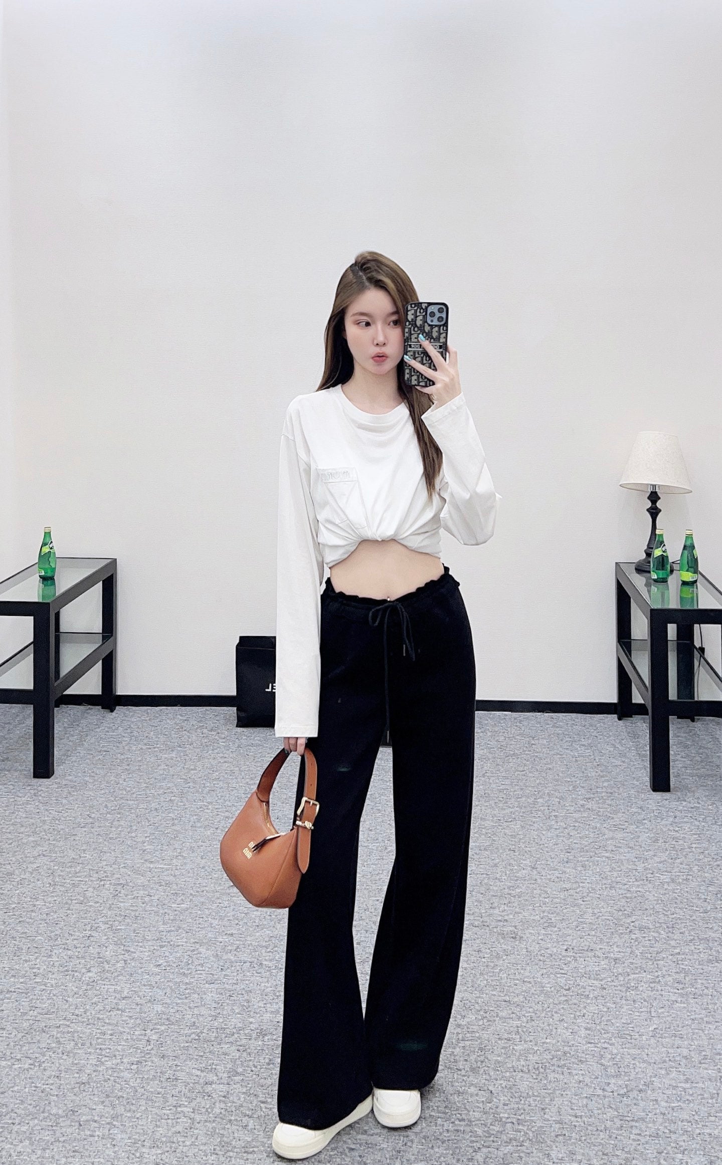 Mi 25 drawstring wide-leg trousers