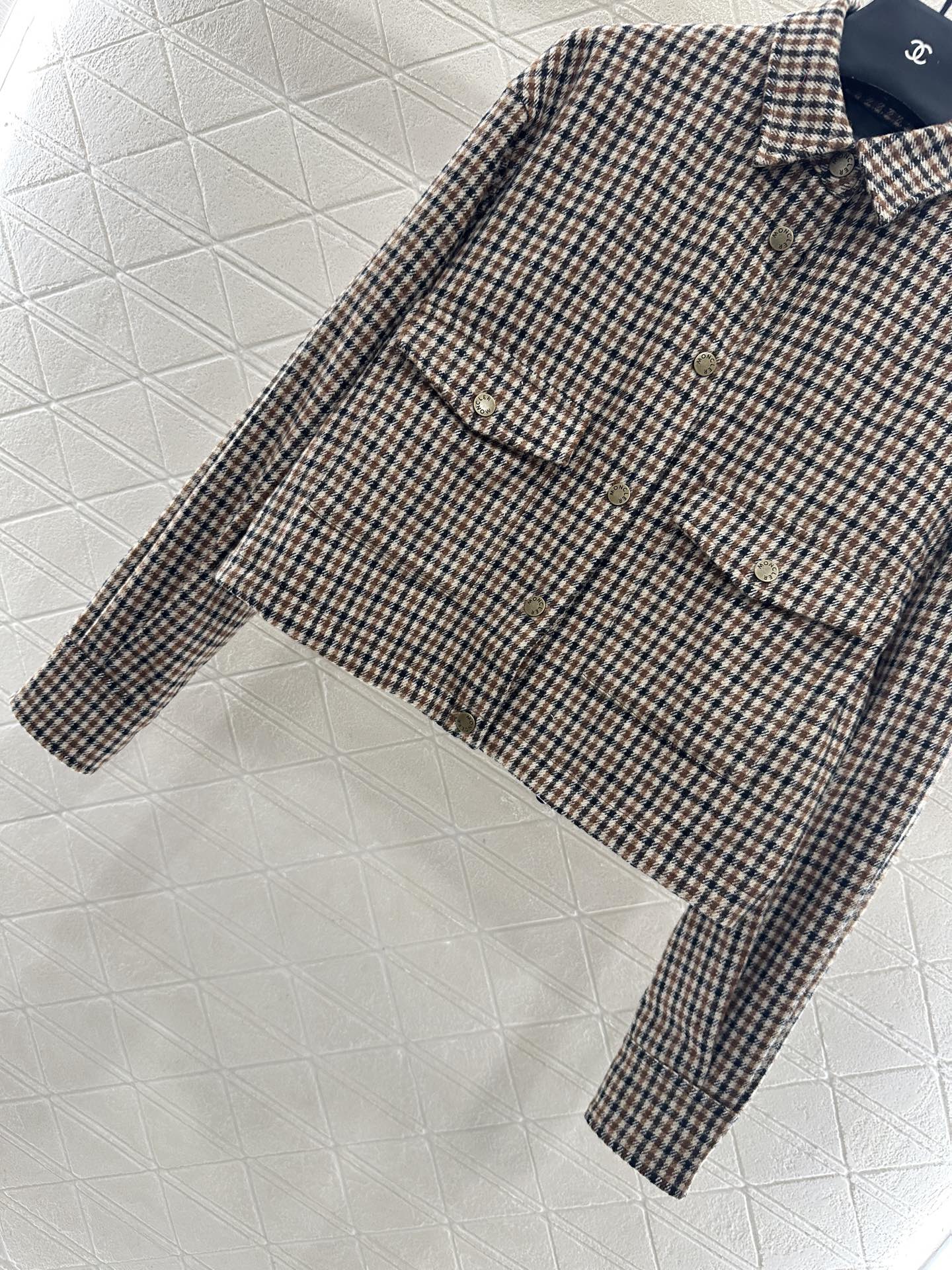 Mon 25fw Plaid shirt