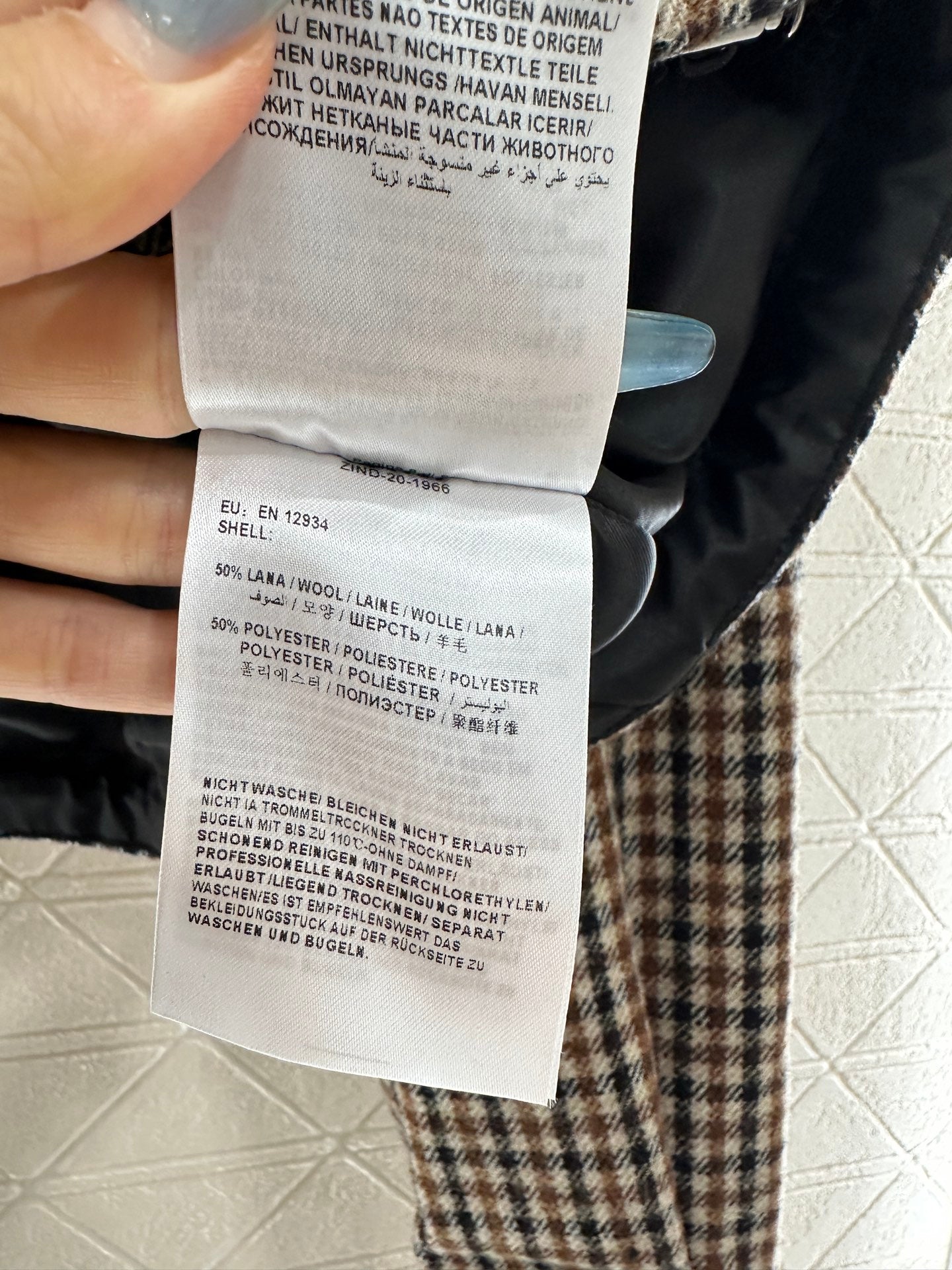 Mon 25fw Plaid shirt