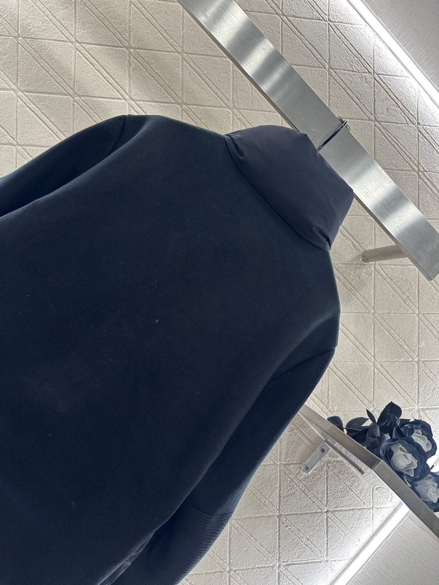 Mon 25fw paneled stand-up collar down jacket