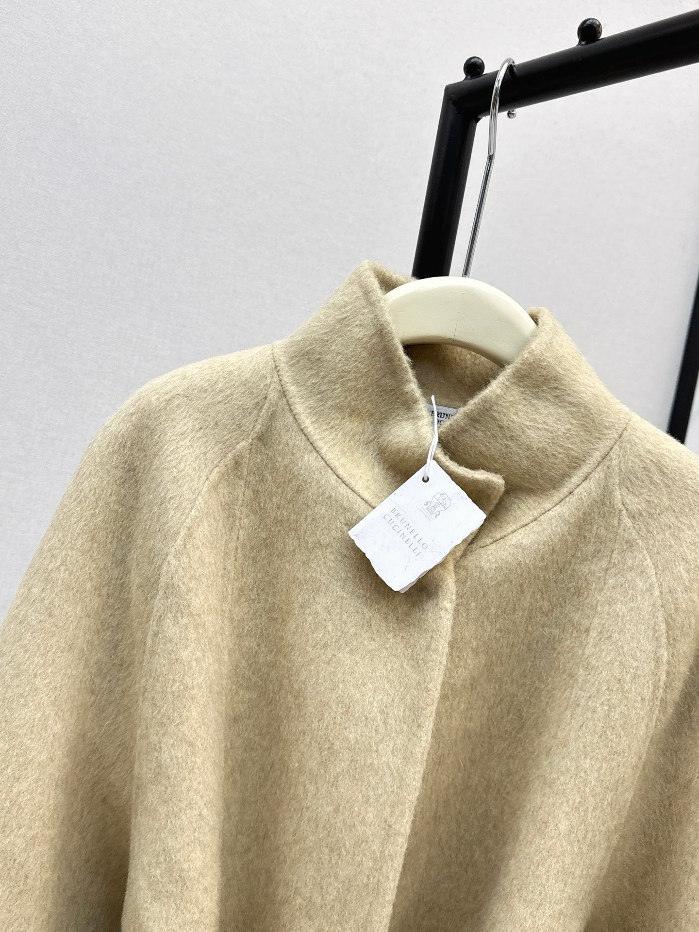 Bru 25 wool and cashmere coat(BEIGI/BLACK)