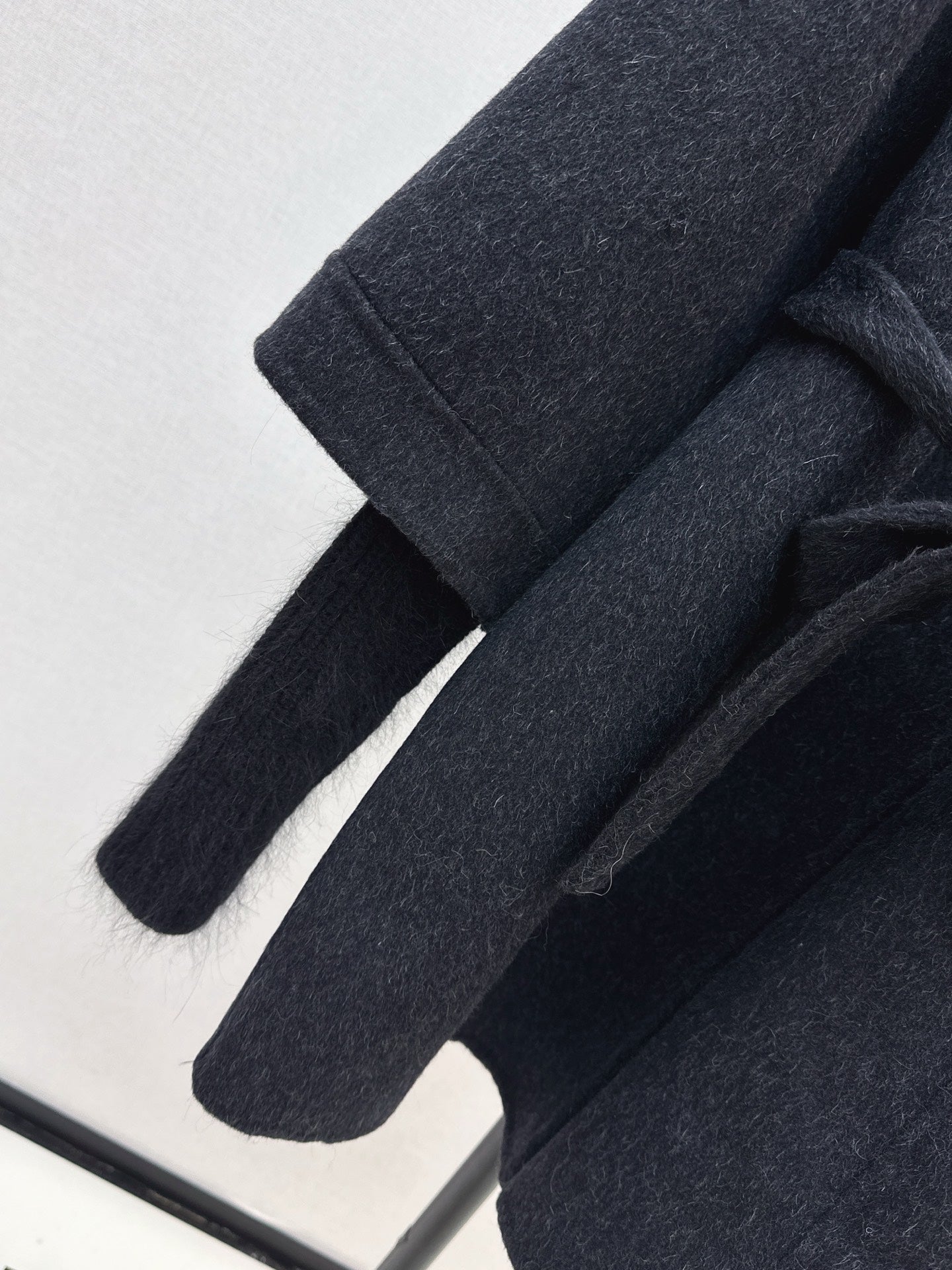 Bru 25 wool and cashmere coat(BEIGI/BLACK)