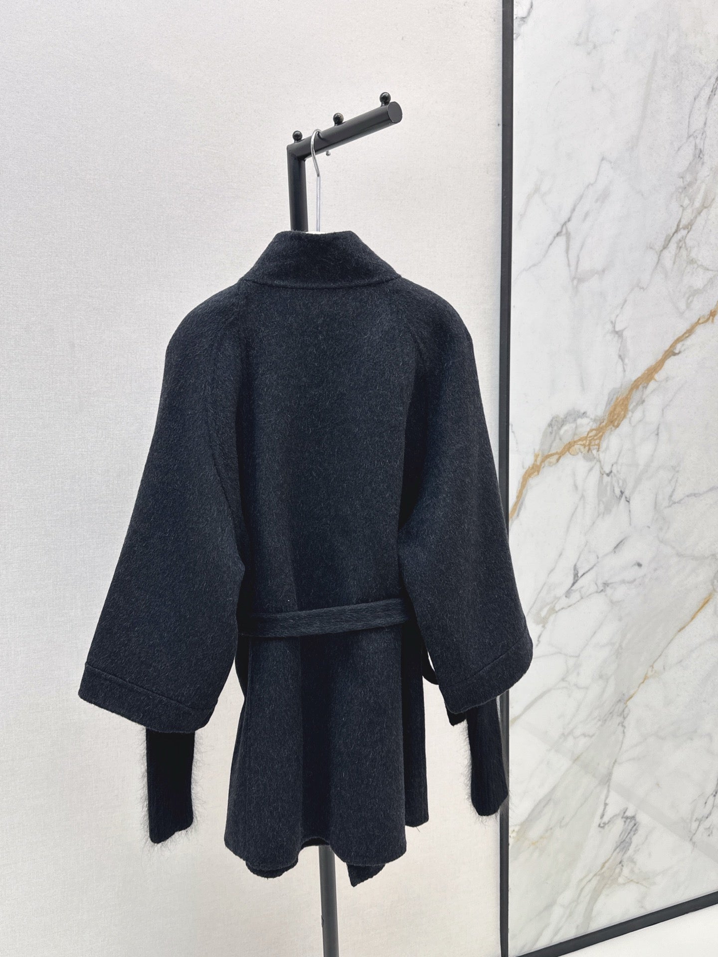 Bru 25 wool and cashmere coat(BEIGI/BLACK)
