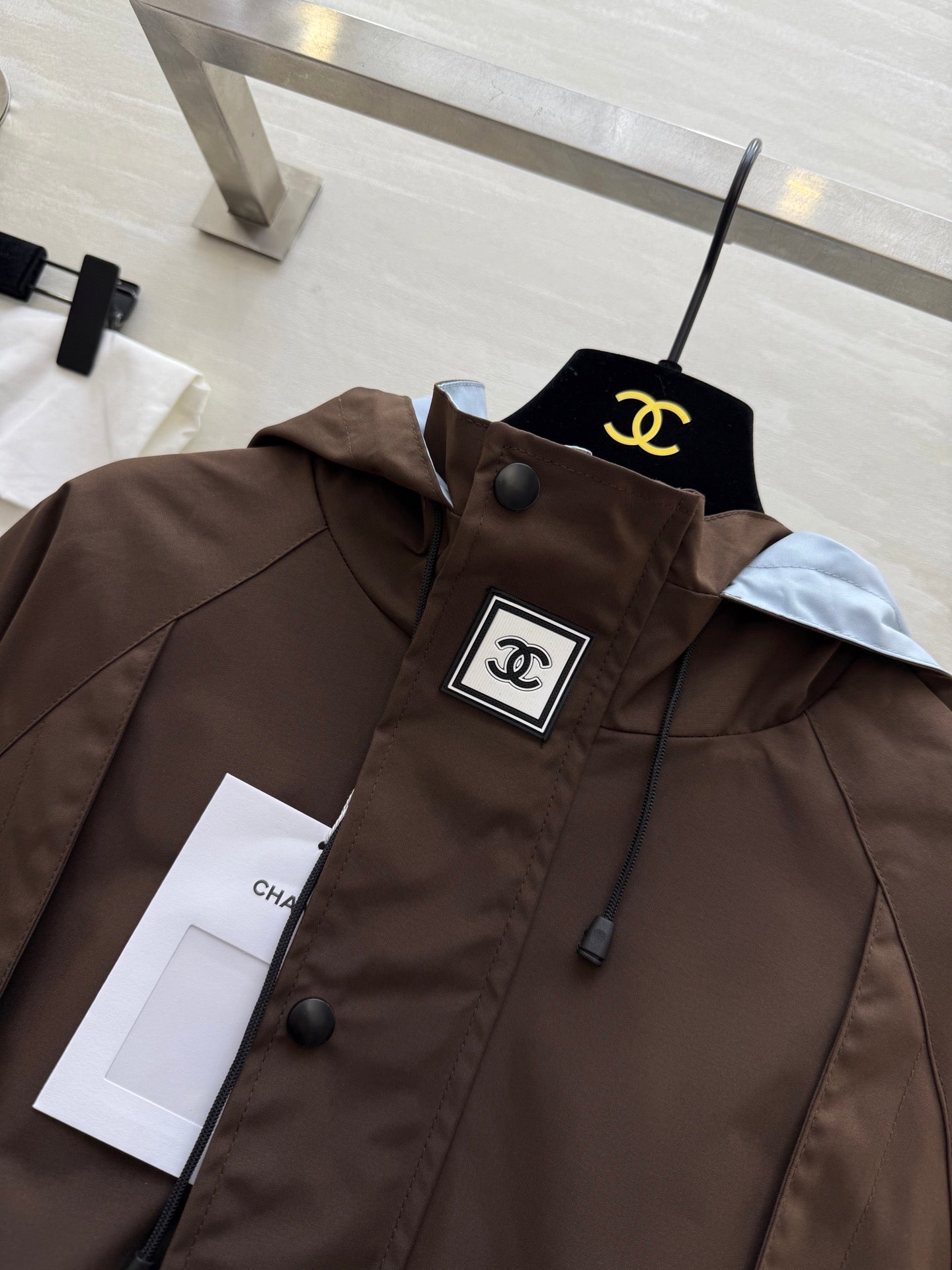 C 25 Vintage Hooded Cropped Jacket
