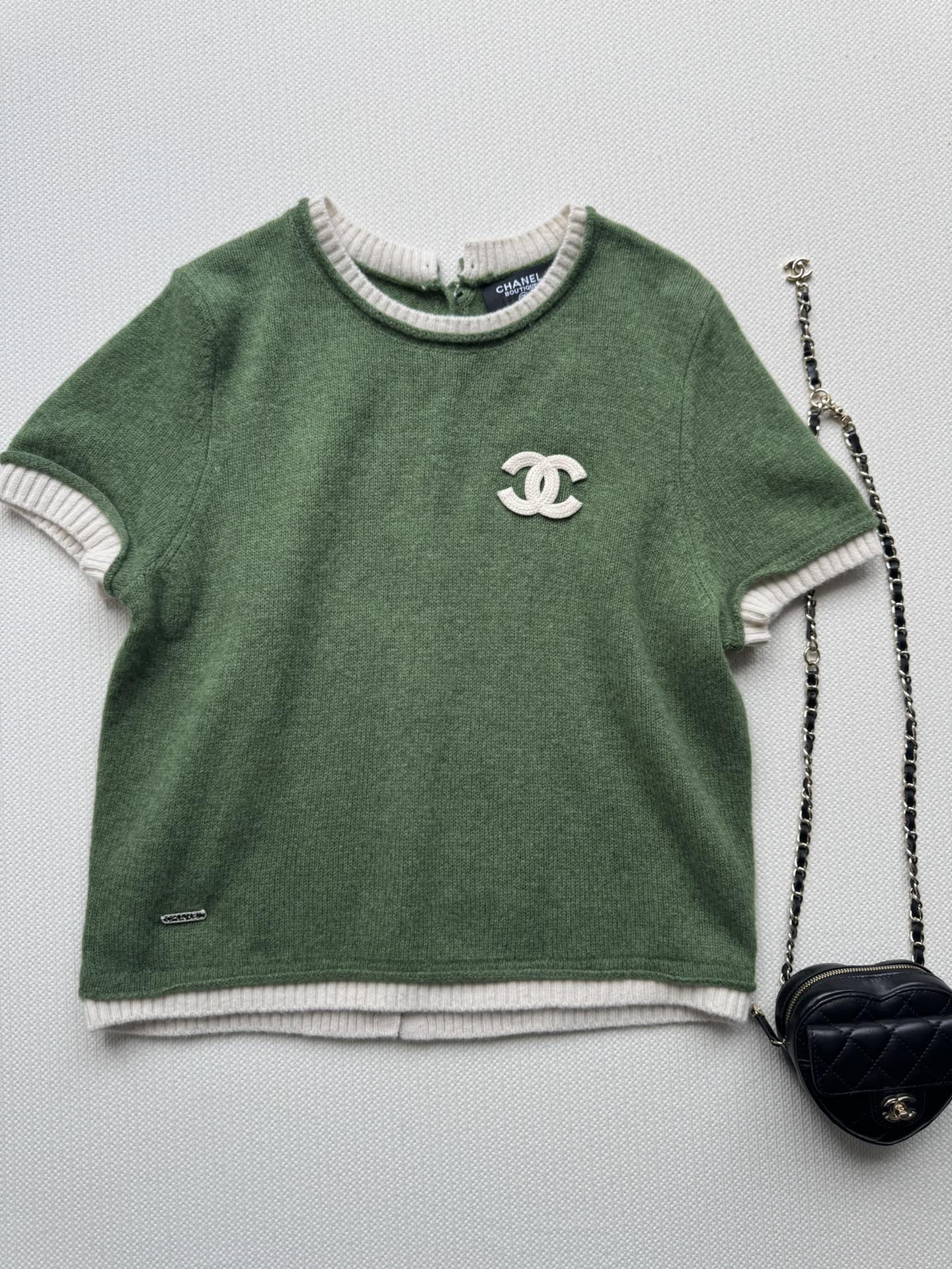 C 25 Vintage Cashmere Short Sleeves(BROWN/GREEN)