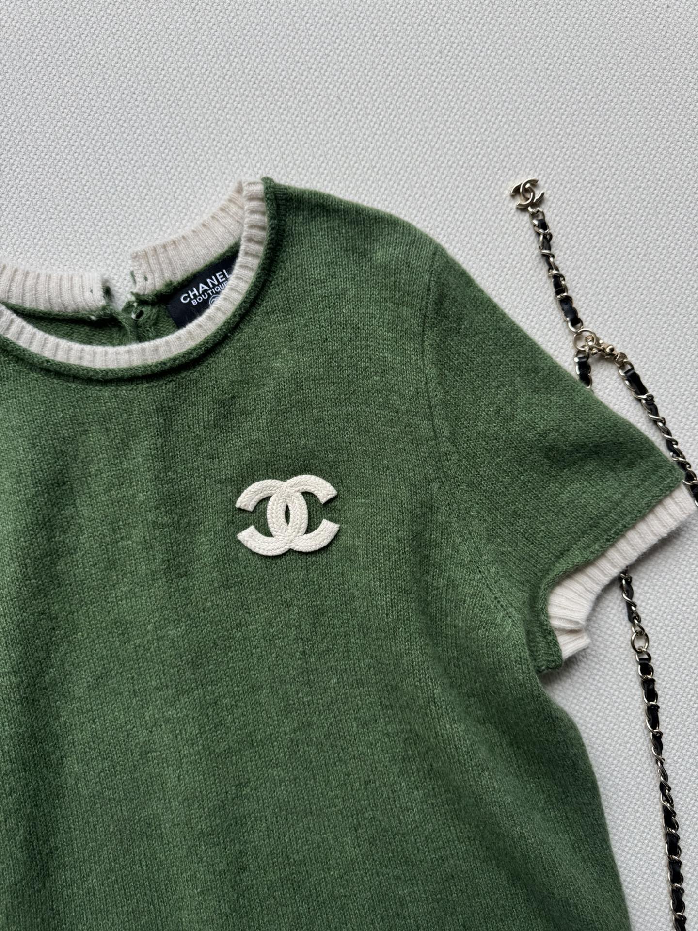 C 25 Vintage Cashmere Short Sleeves(BROWN/GREEN)