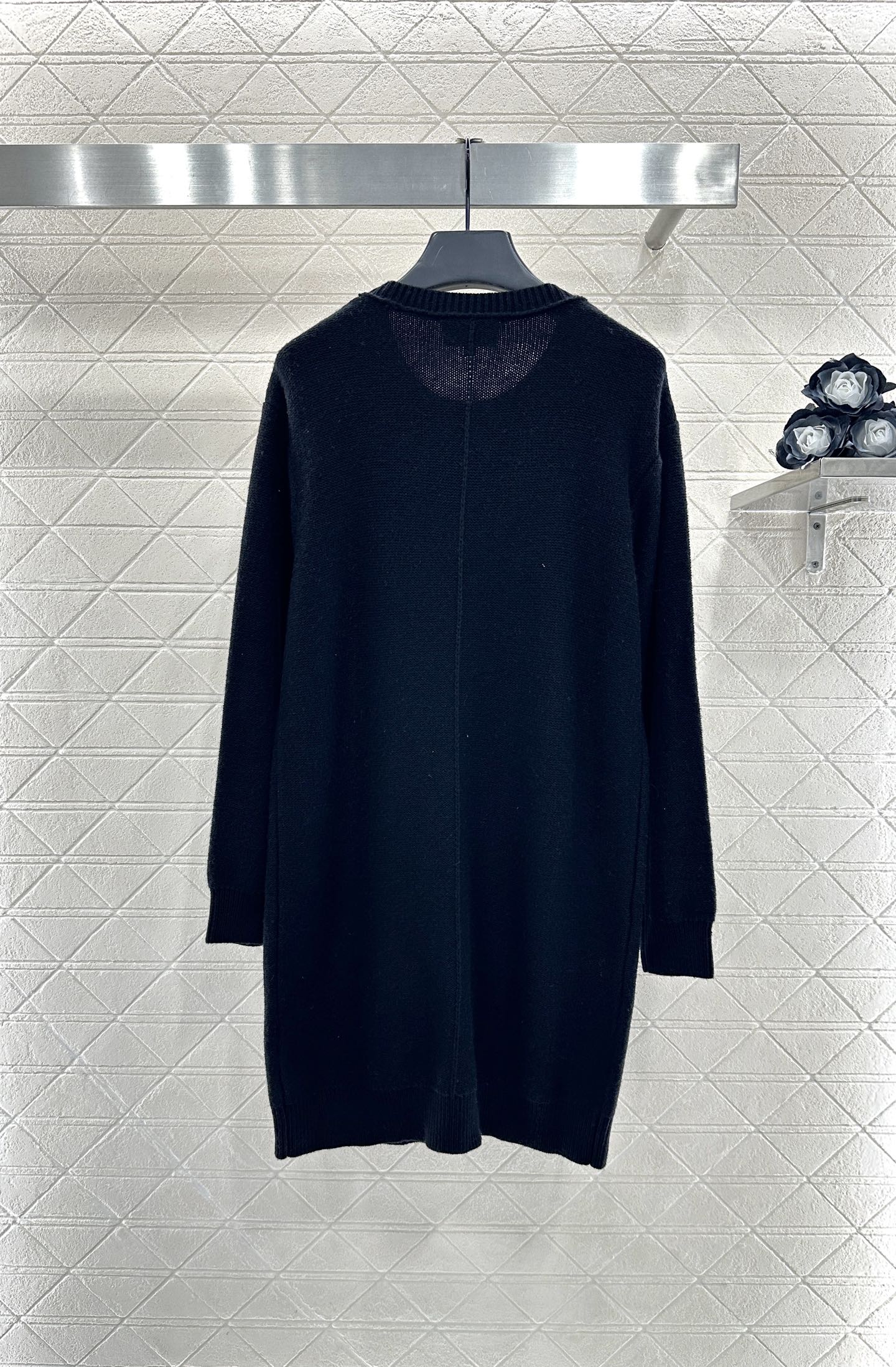 C 25 3D Camellia Knit Wool Cashmere Dress