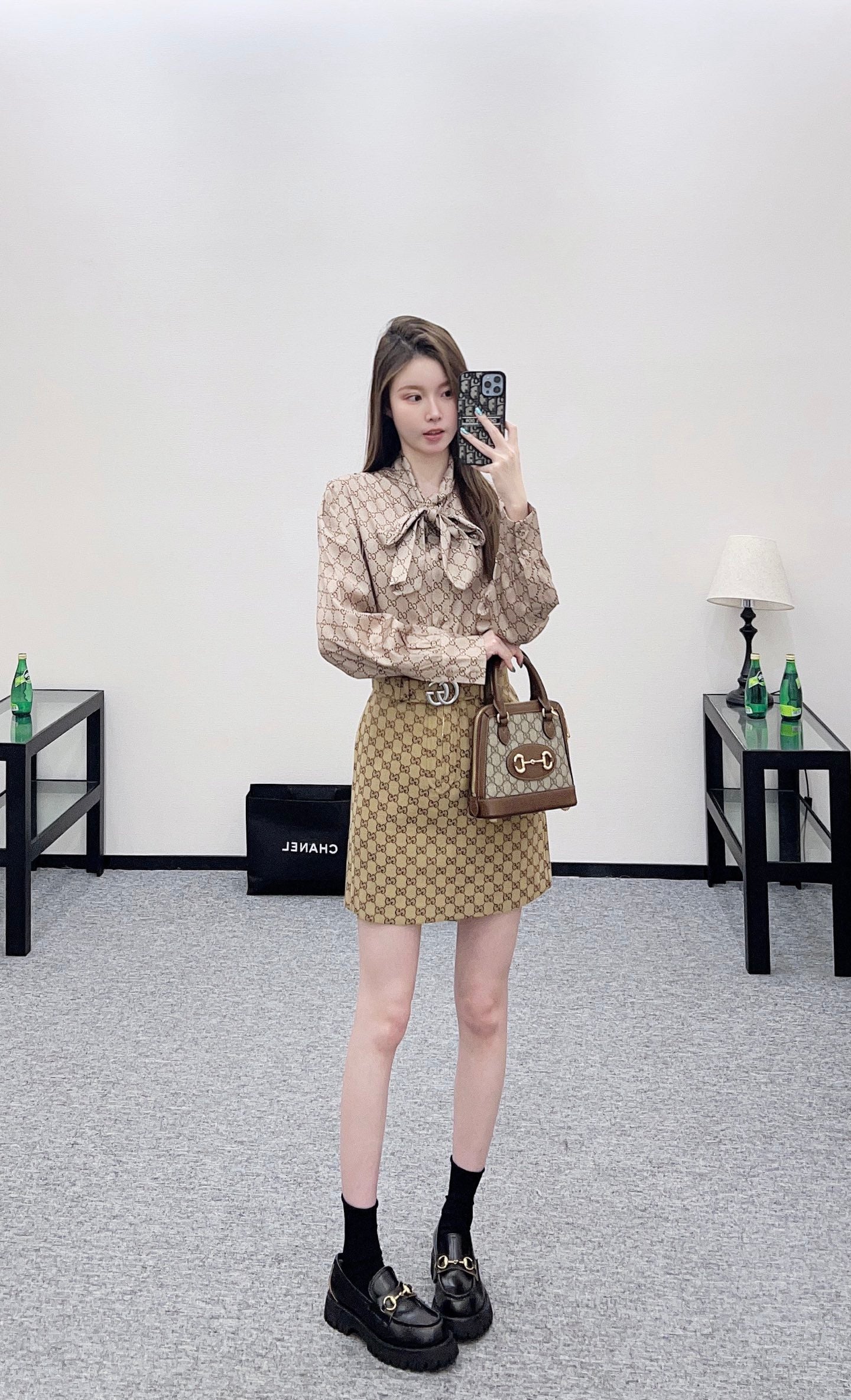 Gu 25 Lace-up printed shirt