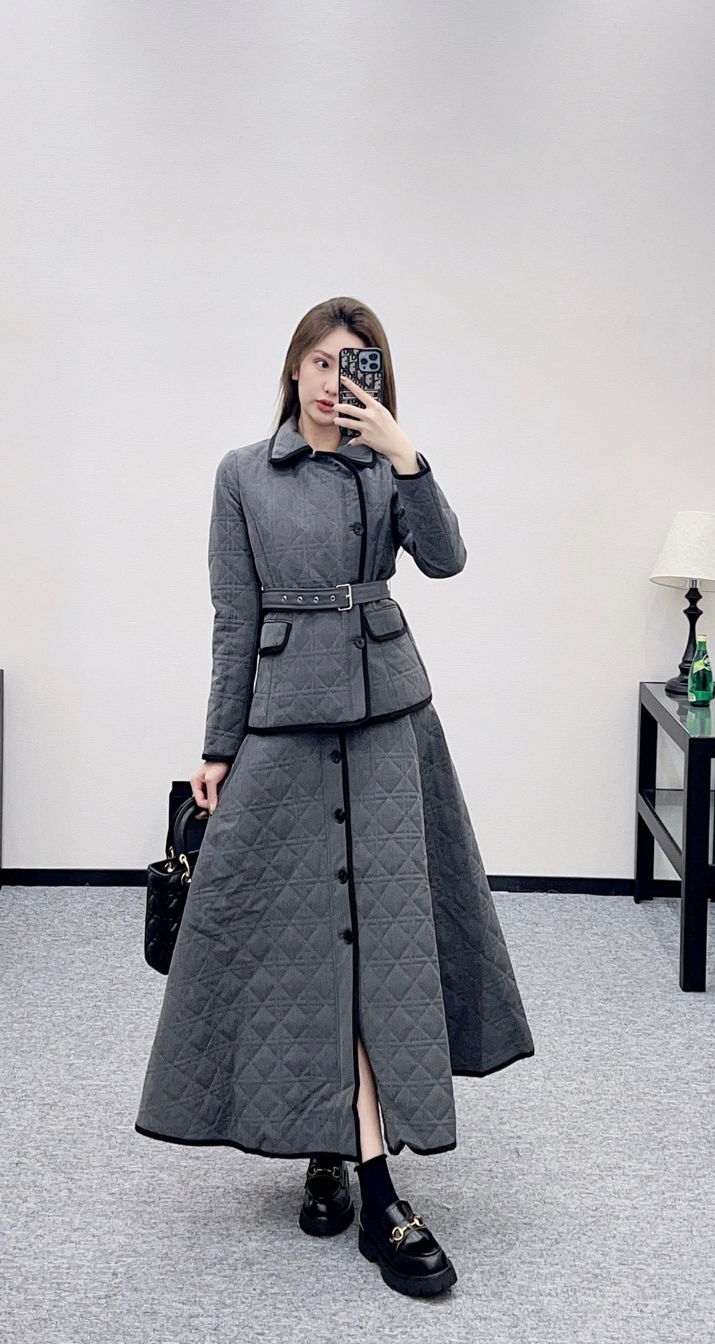 Di 25 Raglan cotton jacket and skirt suit