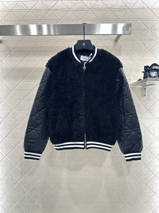 Di 25 Teddy plush cotton baseball jacket