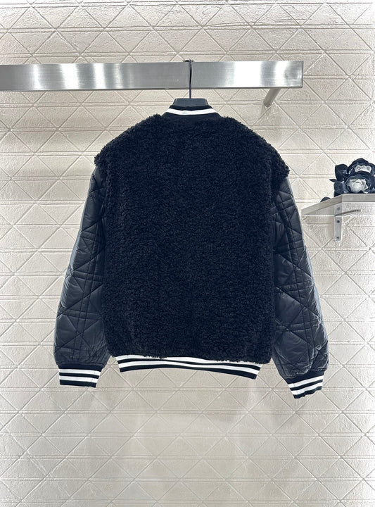 Di 25 Teddy plush cotton baseball jacket