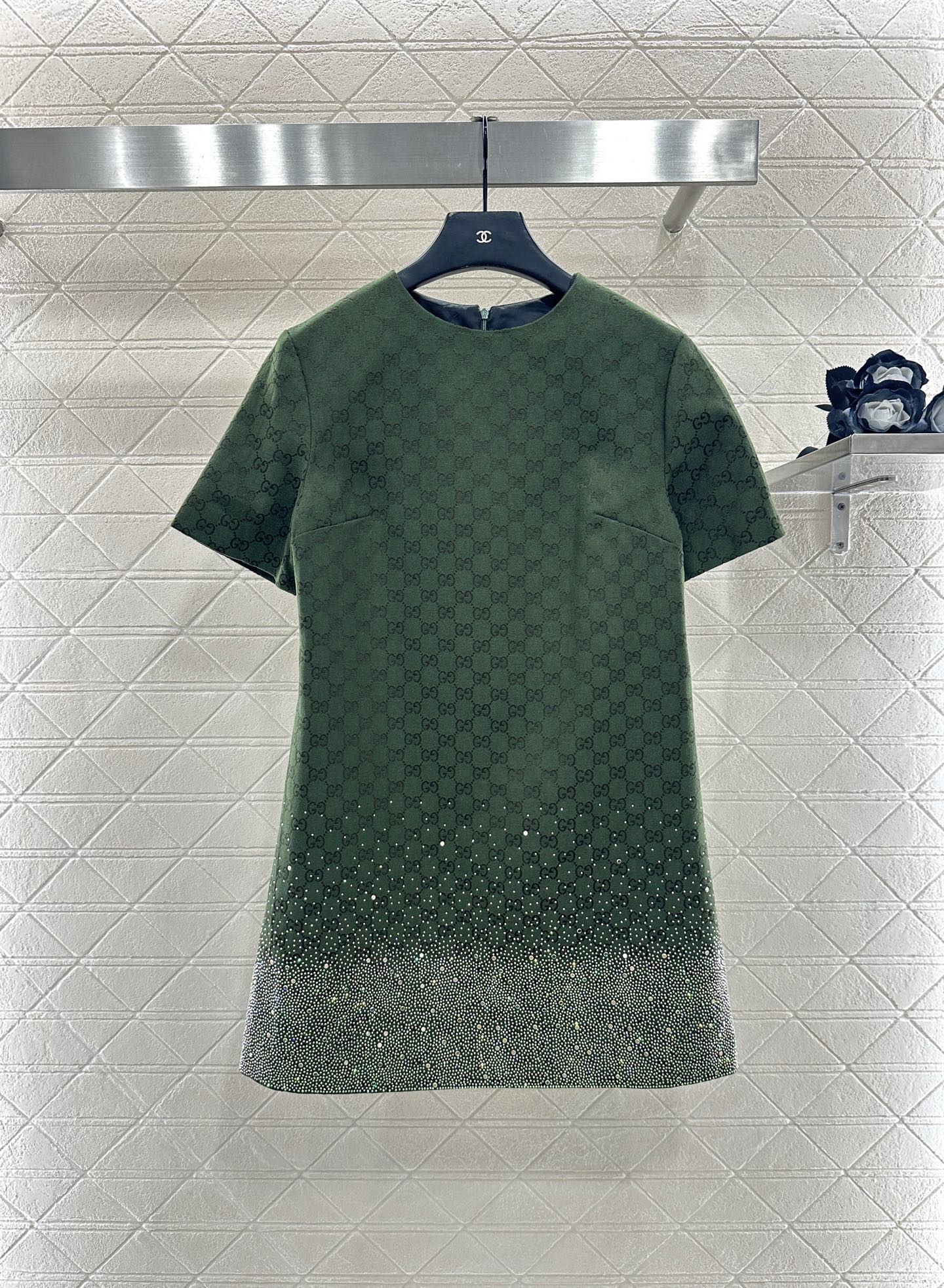 Gu 25 Rhinestone jacquard dress