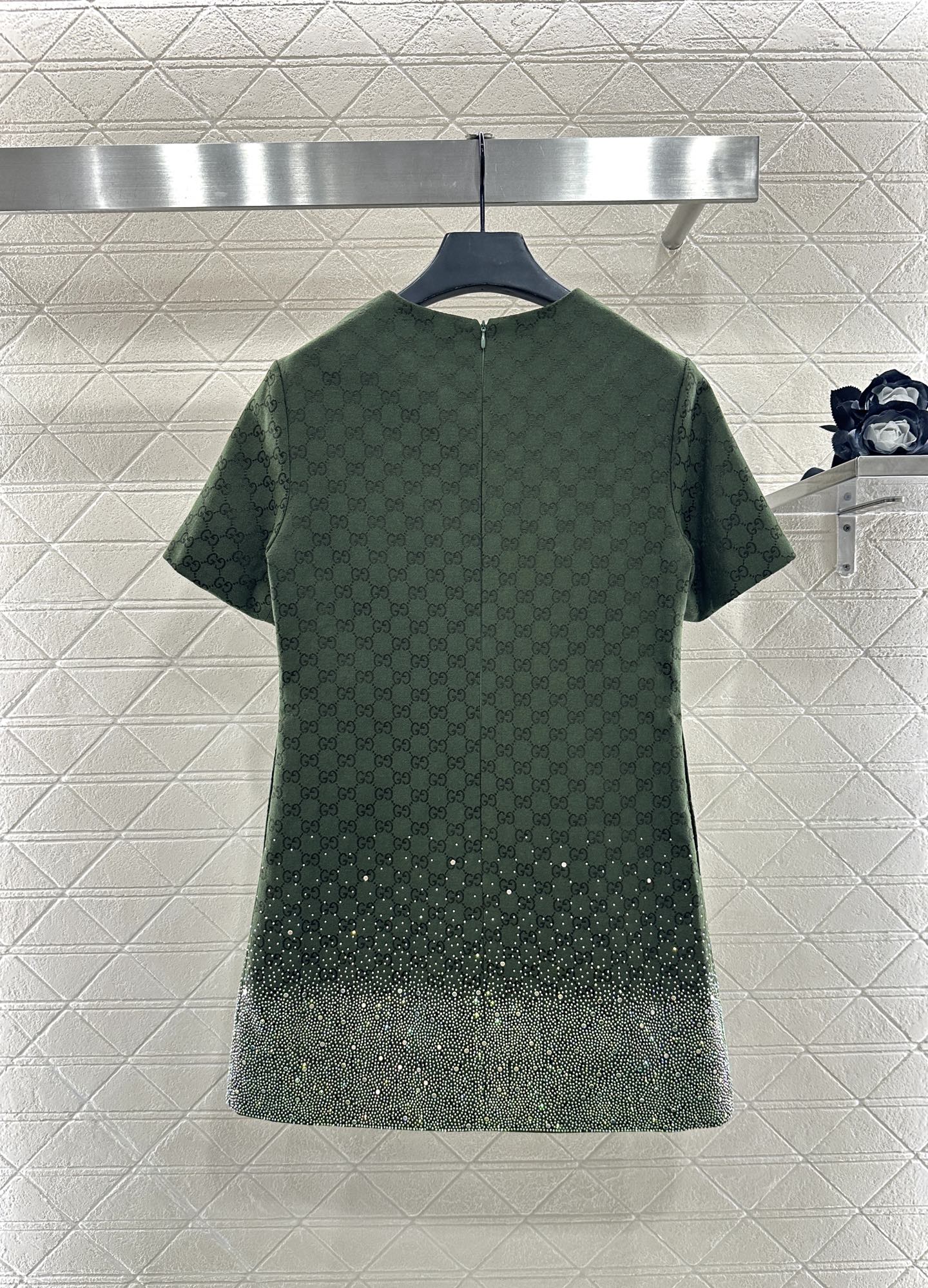 Gu 25 Rhinestone jacquard dress