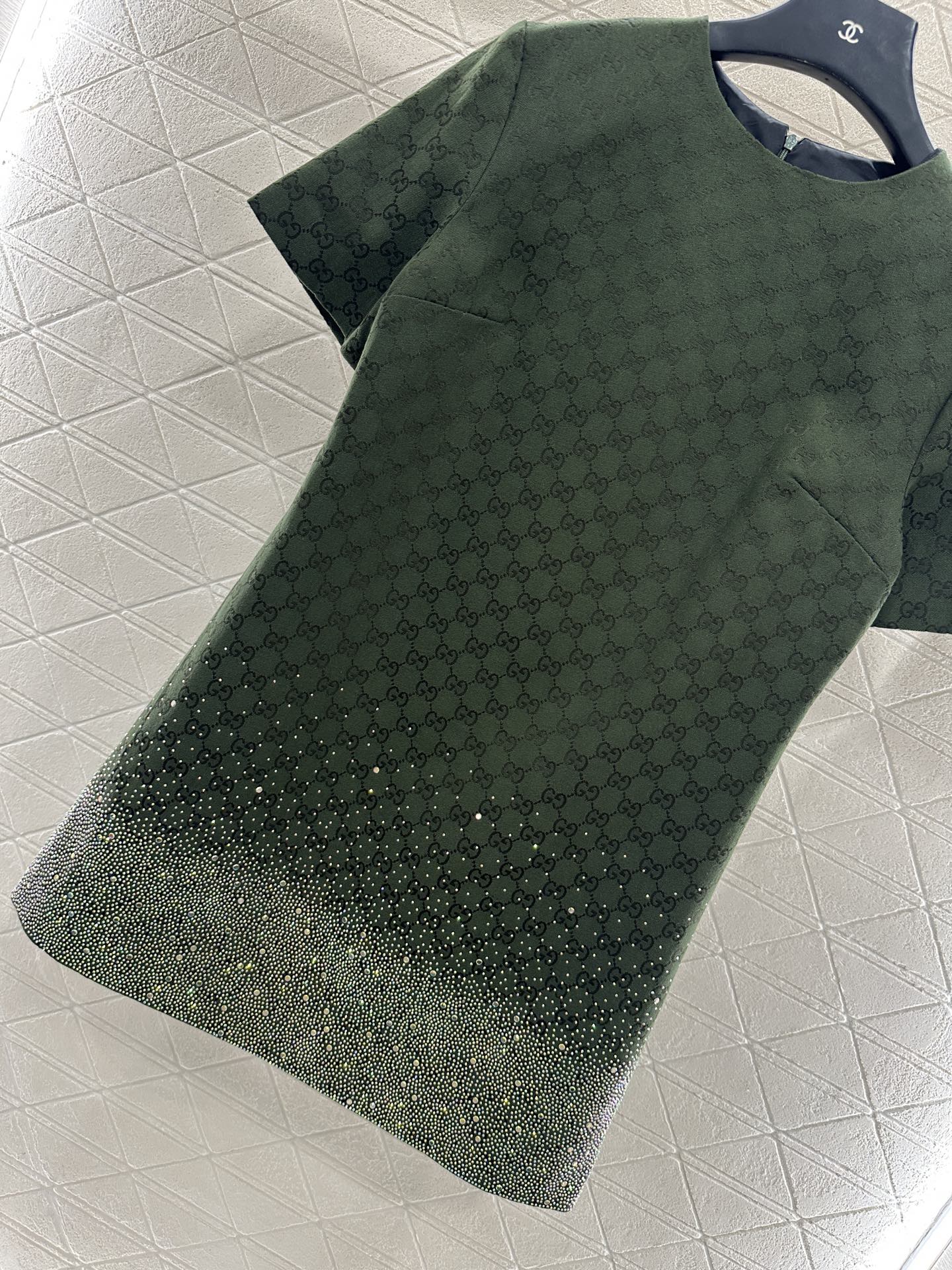 Gu 25 Rhinestone jacquard dress