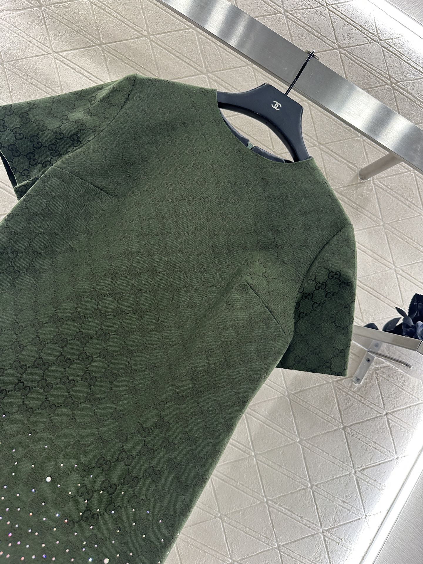 Gu 25 Rhinestone jacquard dress