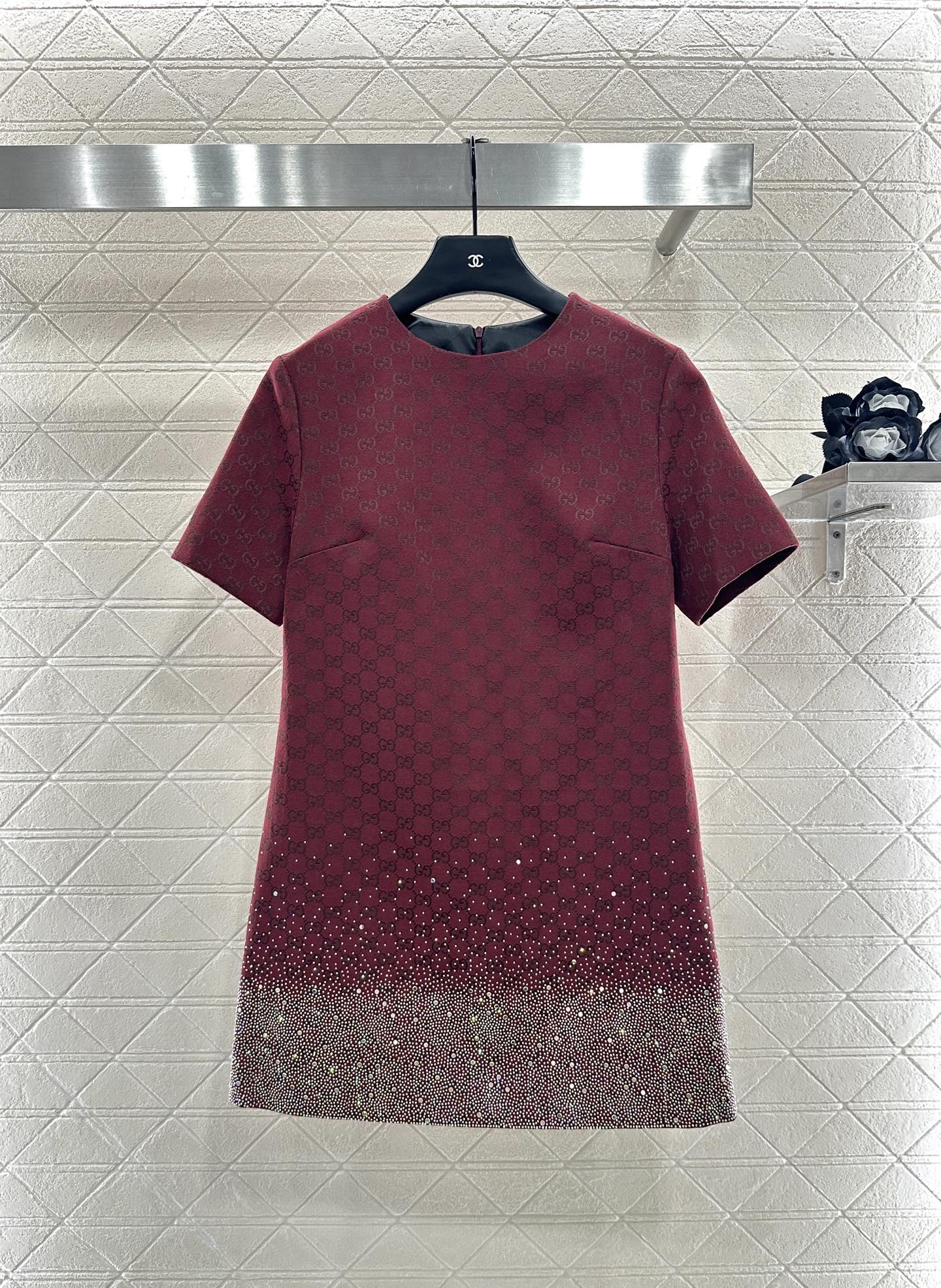 Gu 25 Rhinestone jacquard dress