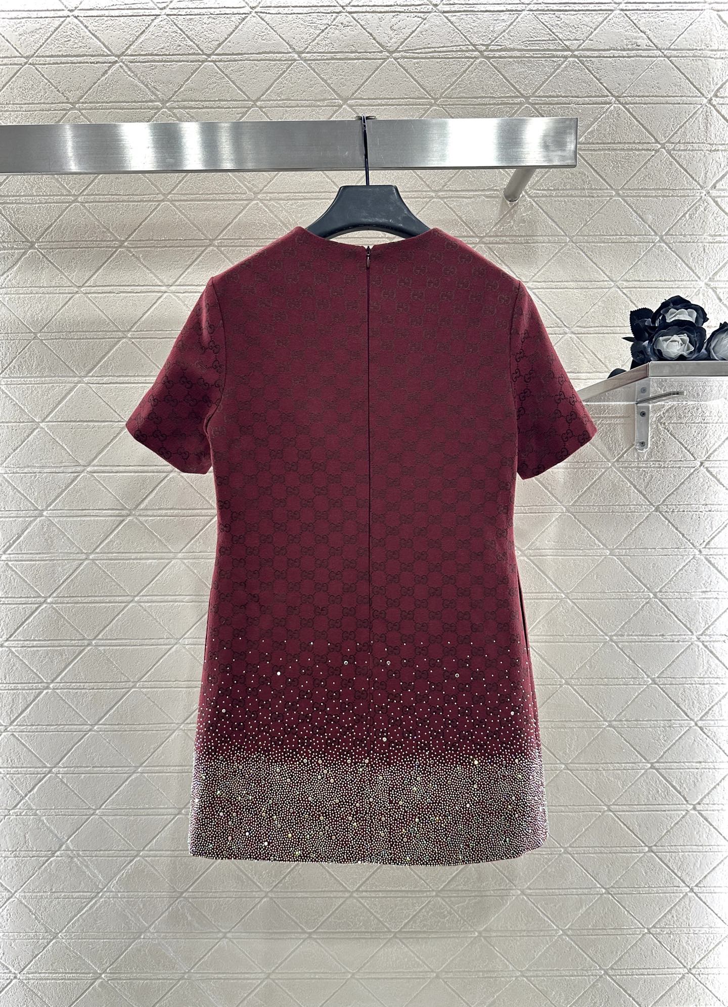 Gu 25 Rhinestone jacquard dress
