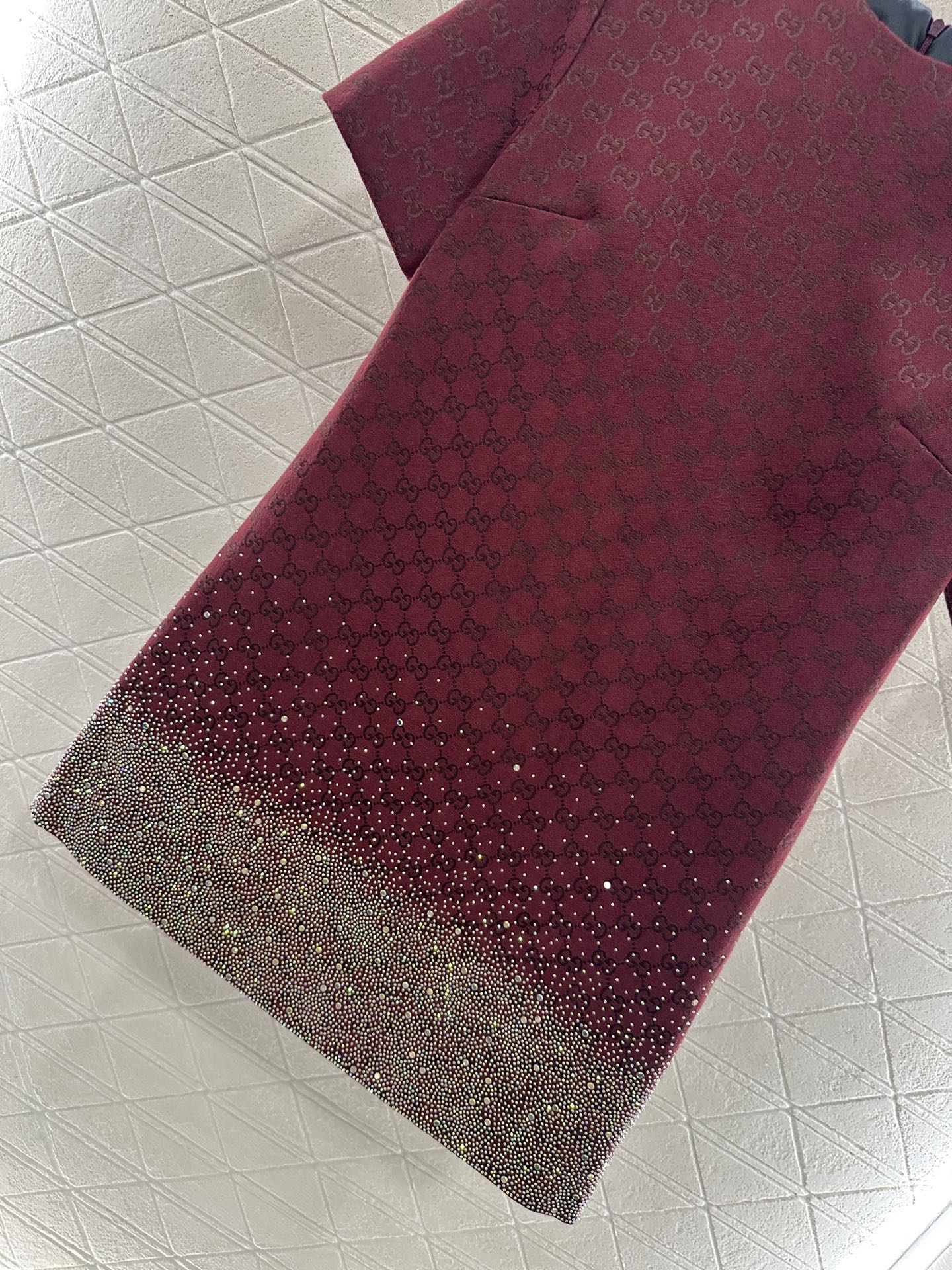 Gu 25 Rhinestone jacquard dress