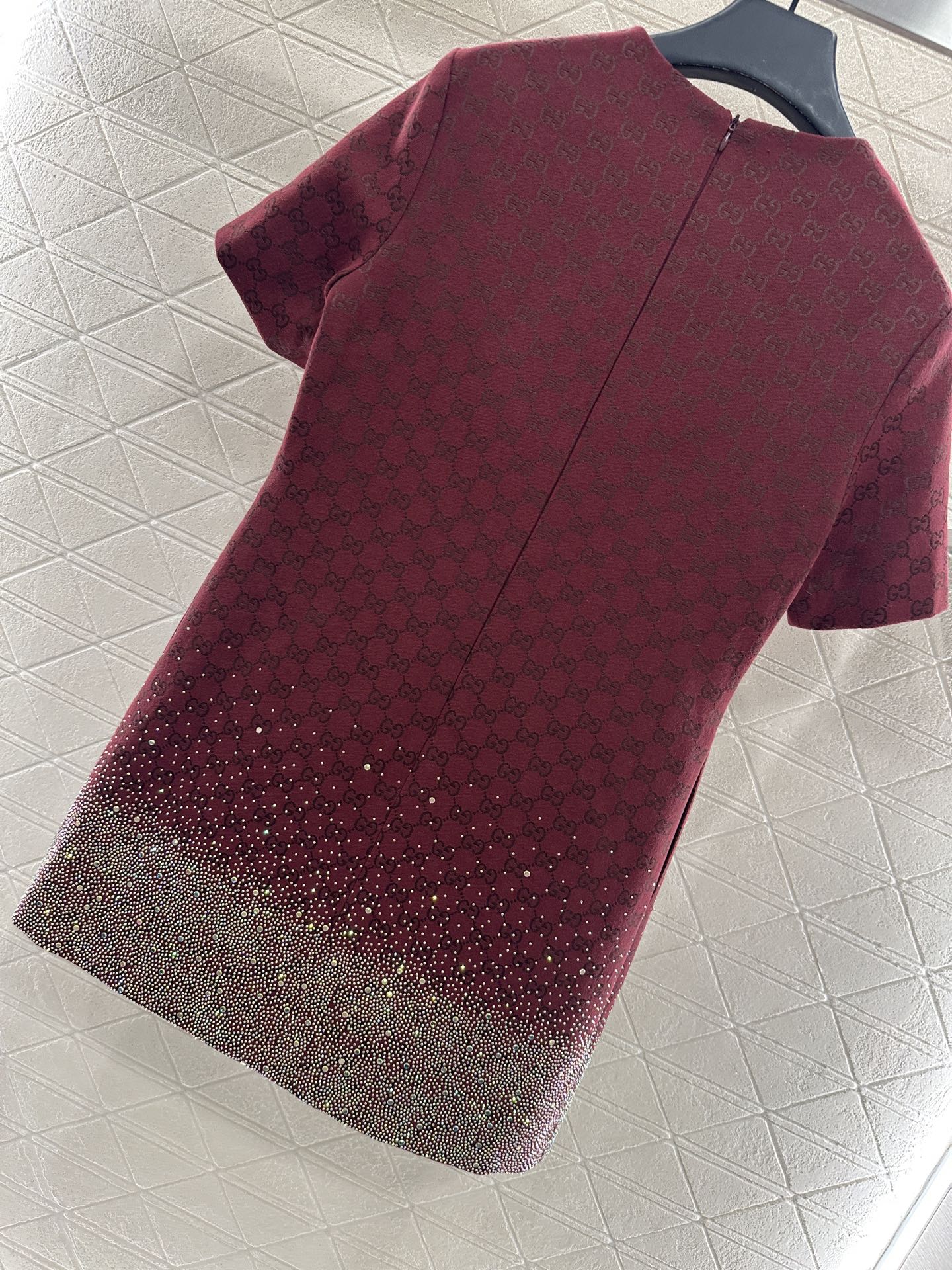 Gu 25 Rhinestone jacquard dress