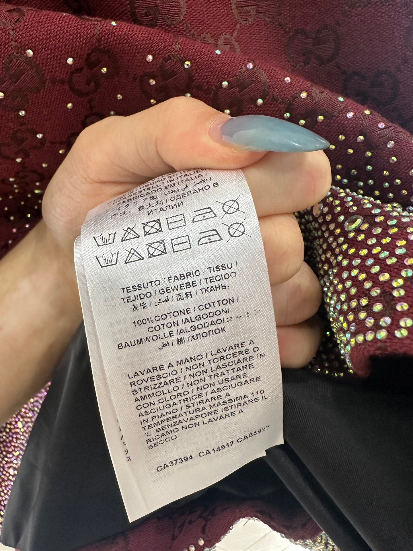 Gu 25 Rhinestone jacquard dress