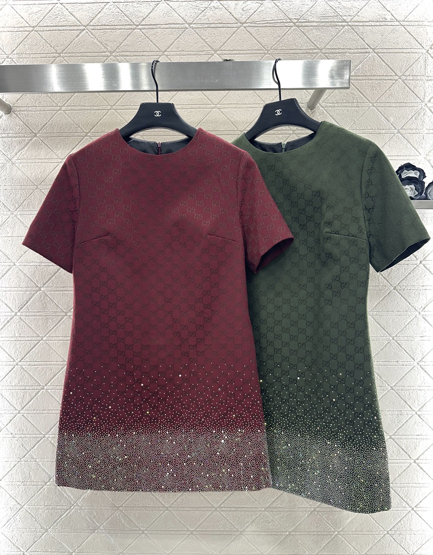 Gu 25 Rhinestone jacquard dress