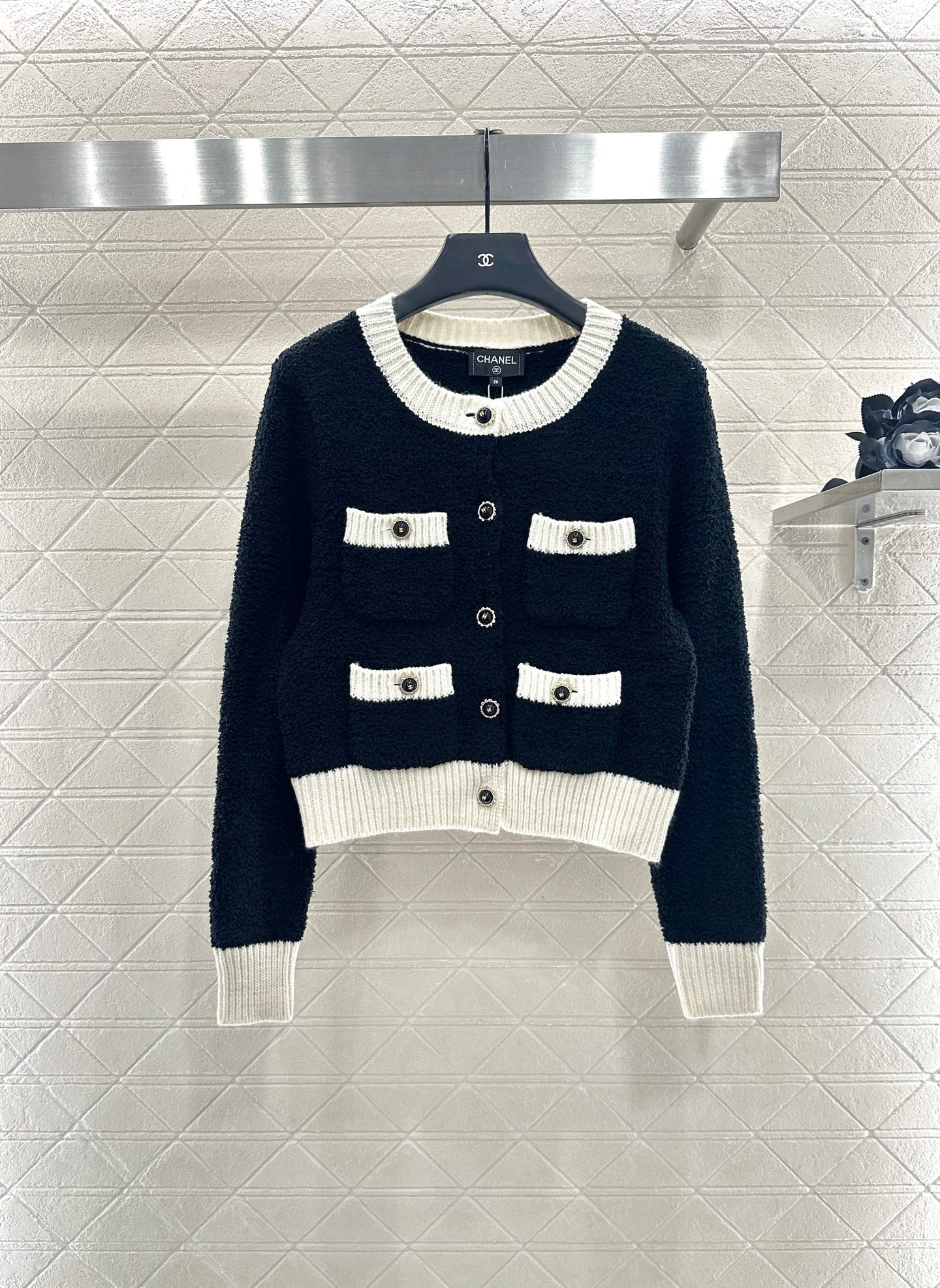 C 25 Knitted wool cardigan
