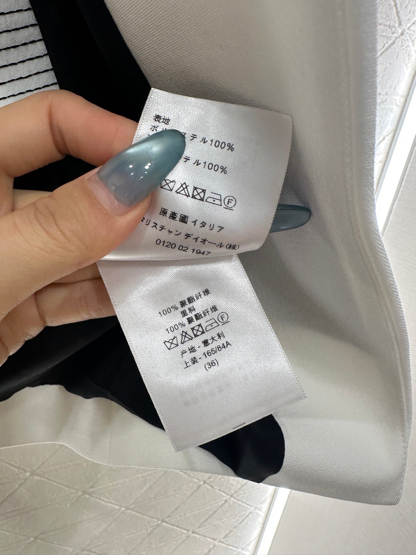 Di 25 Stand collar slim fit fake two piece jacket