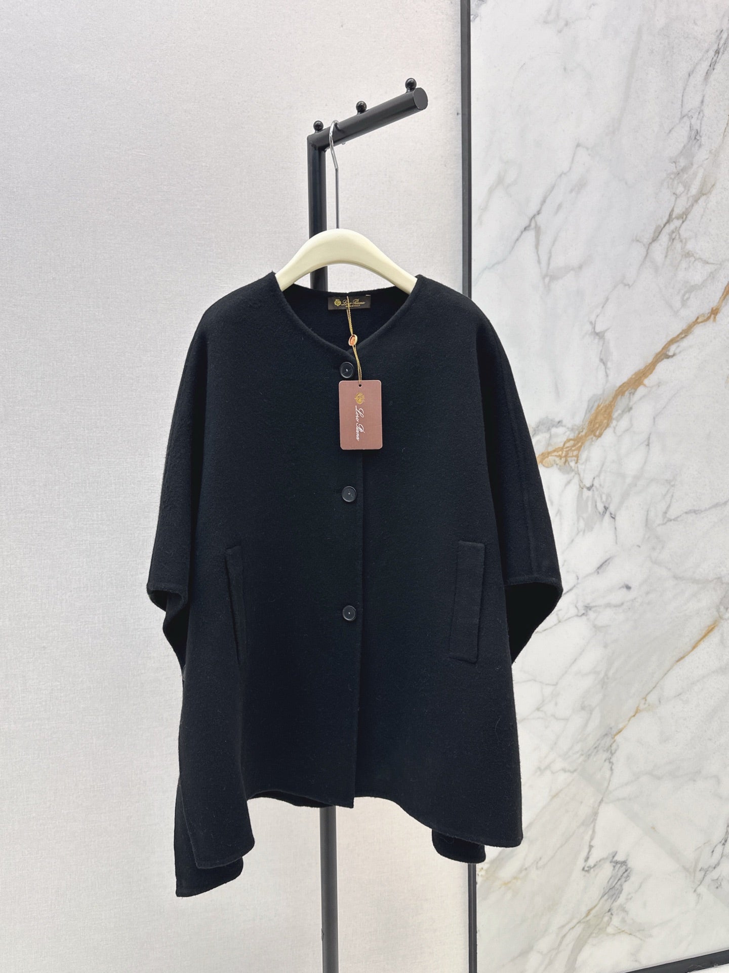 Lor 25 Scarf + Cashmere Wool Jacket(WHITE/BLACK/BROWN)