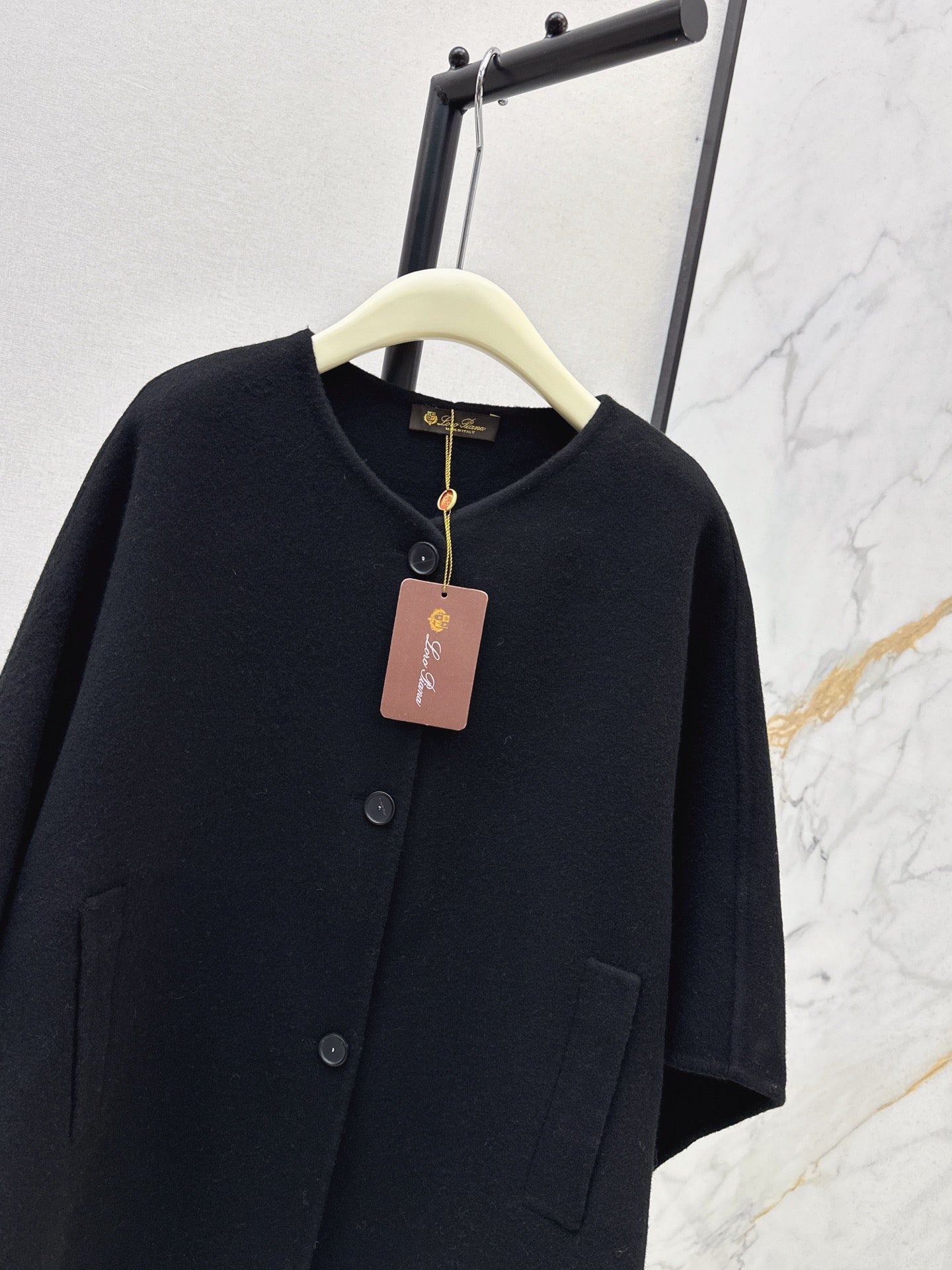 Lor 25 Scarf + Cashmere Wool Jacket(WHITE/BLACK/BROWN)