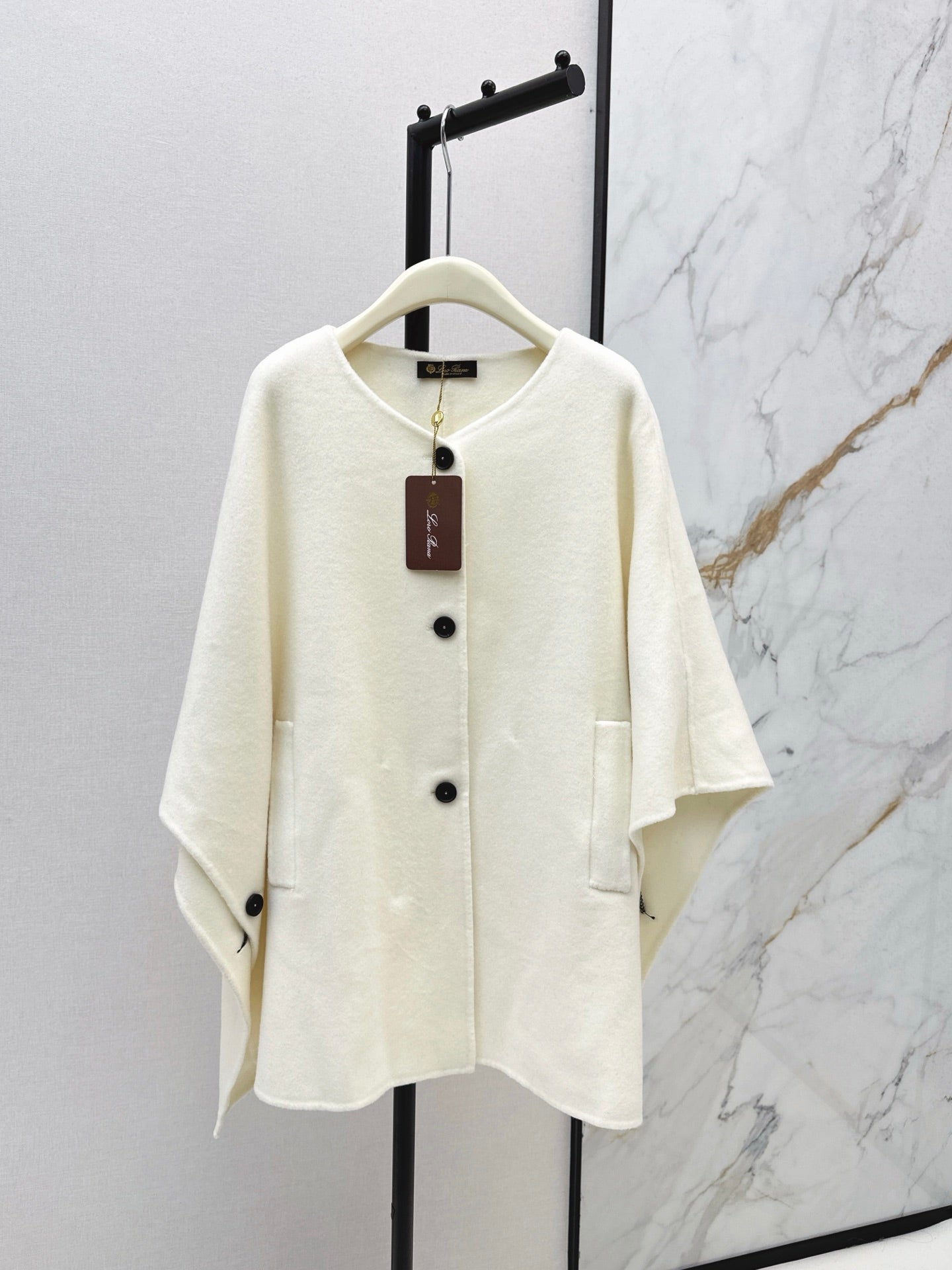 Lor 25 Scarf + Cashmere Wool Jacket(WHITE/BLACK/BROWN)