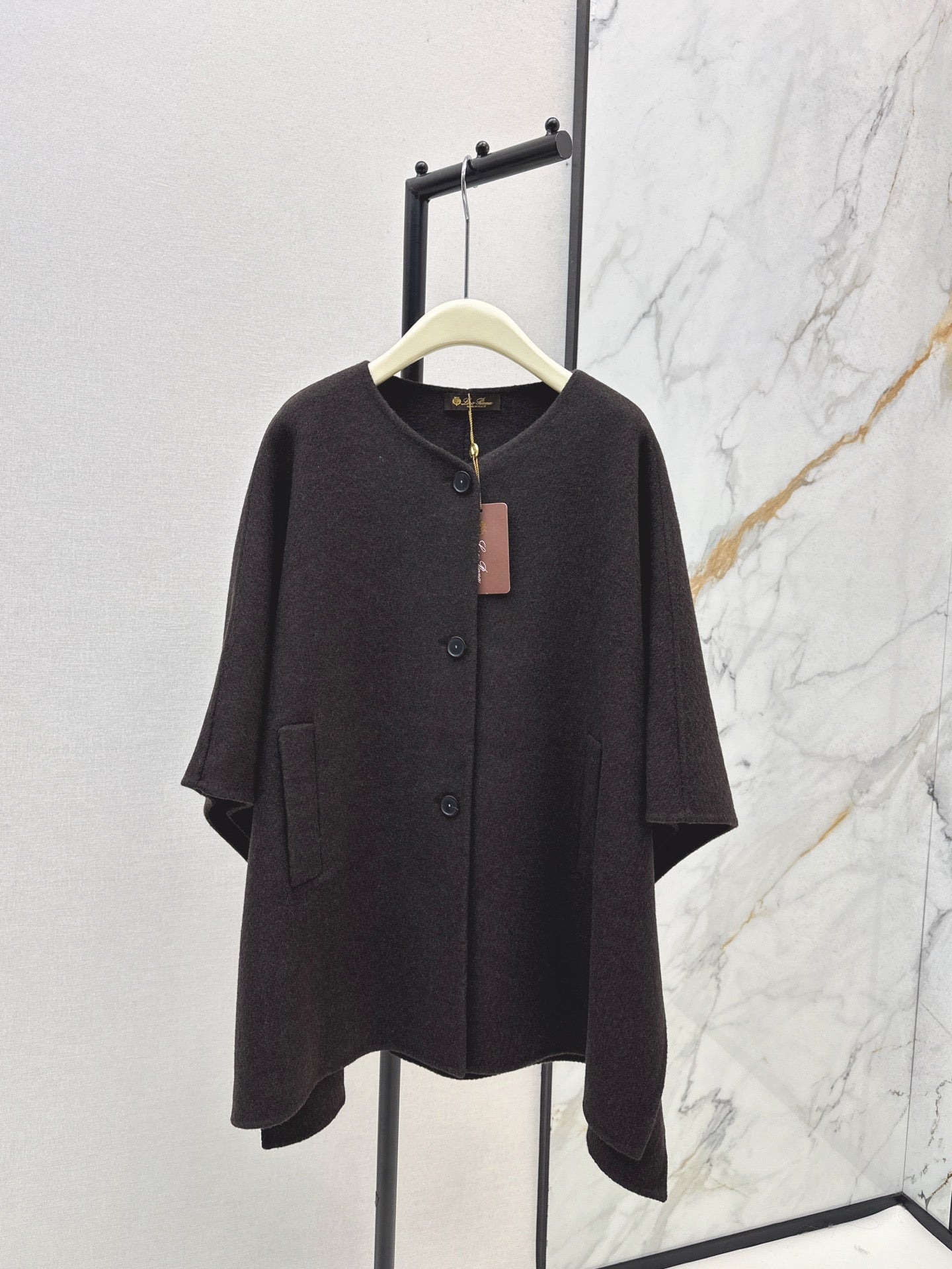 Lor 25 Scarf + Cashmere Wool Jacket(WHITE/BLACK/BROWN)