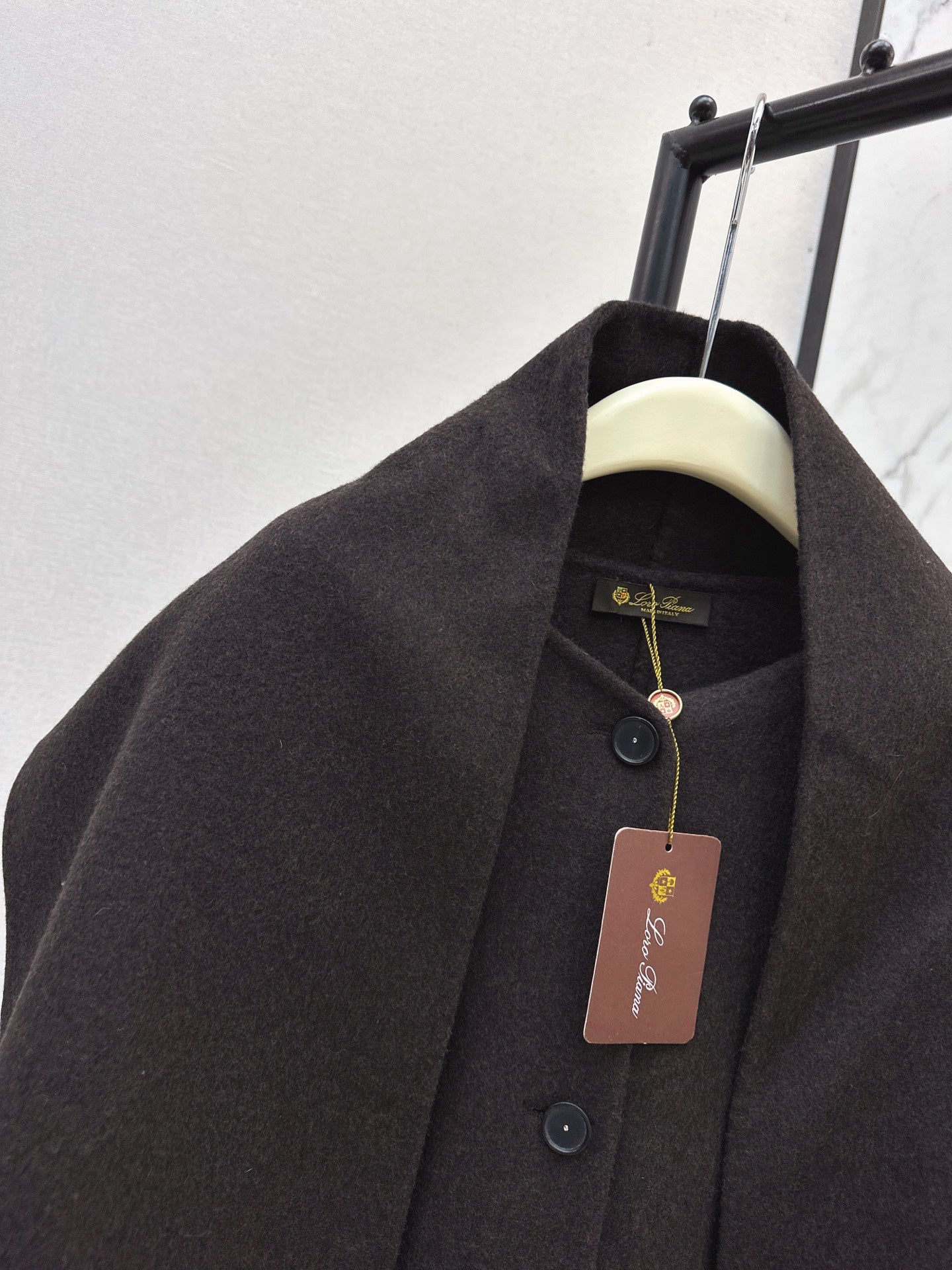 Lor 25 Scarf + Cashmere Wool Jacket(WHITE/BLACK/BROWN)