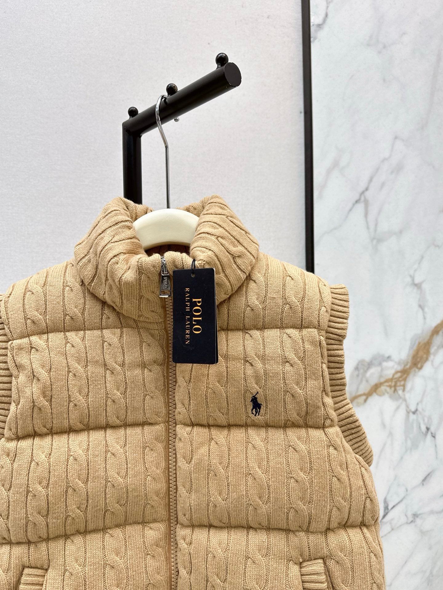Ra 25 New wool braided knitted down vest
