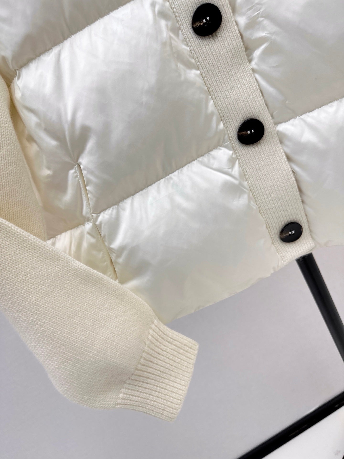 Bru 25 New cashmere patchwork stand collar down jacket