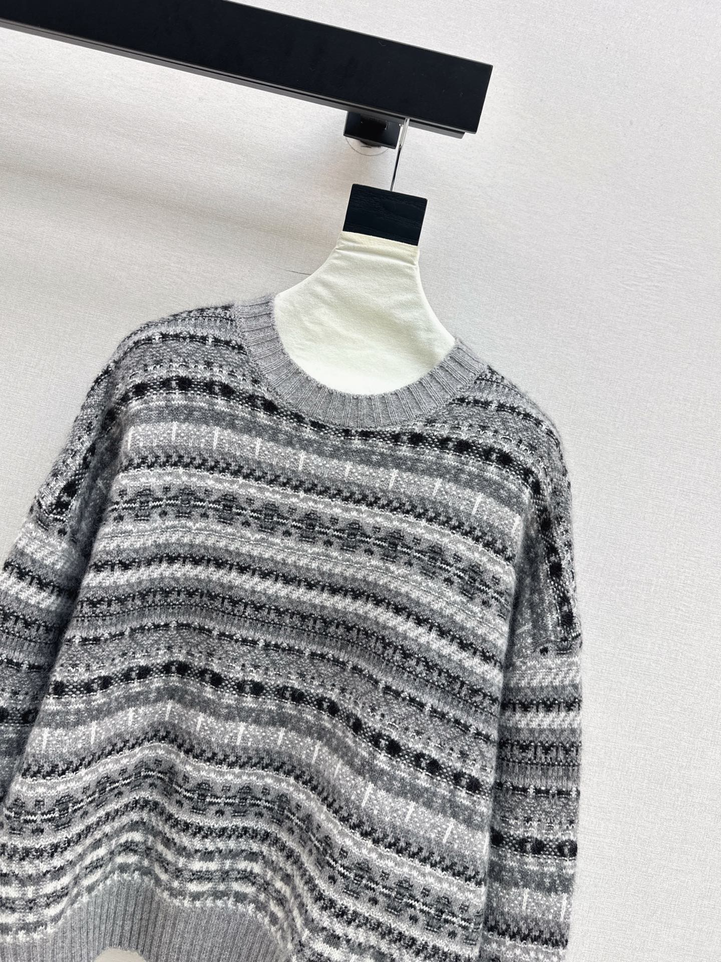 Lor 25 New Fair Isle Knitted Crew Neck Wool Sweater