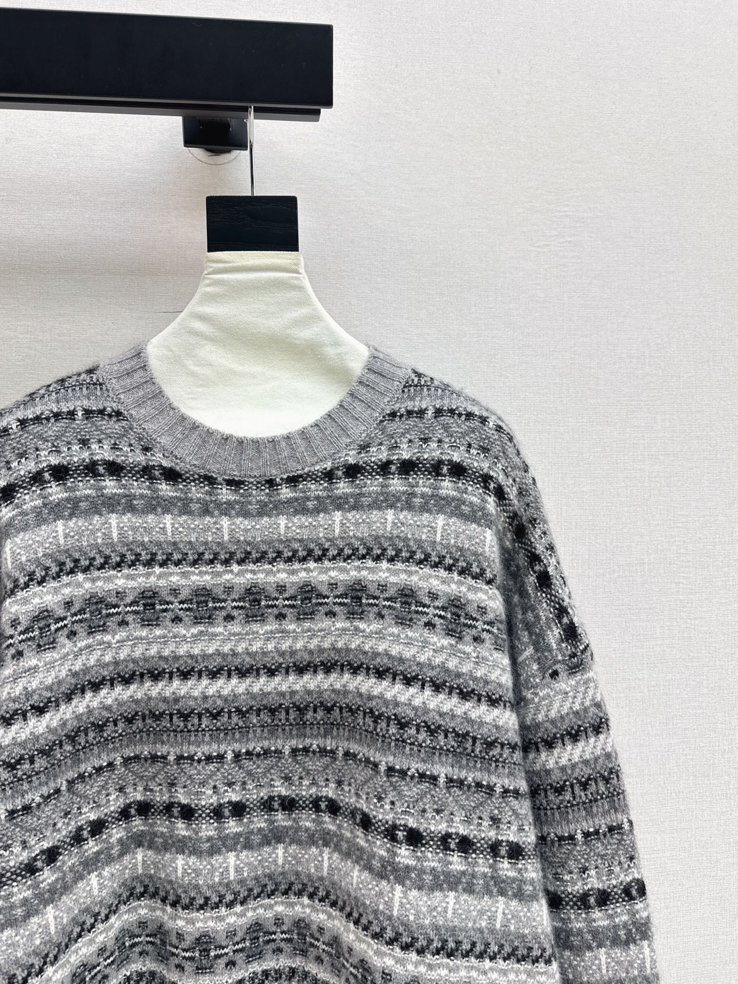 Lor 25 New Fair Isle Knitted Crew Neck Wool Sweater