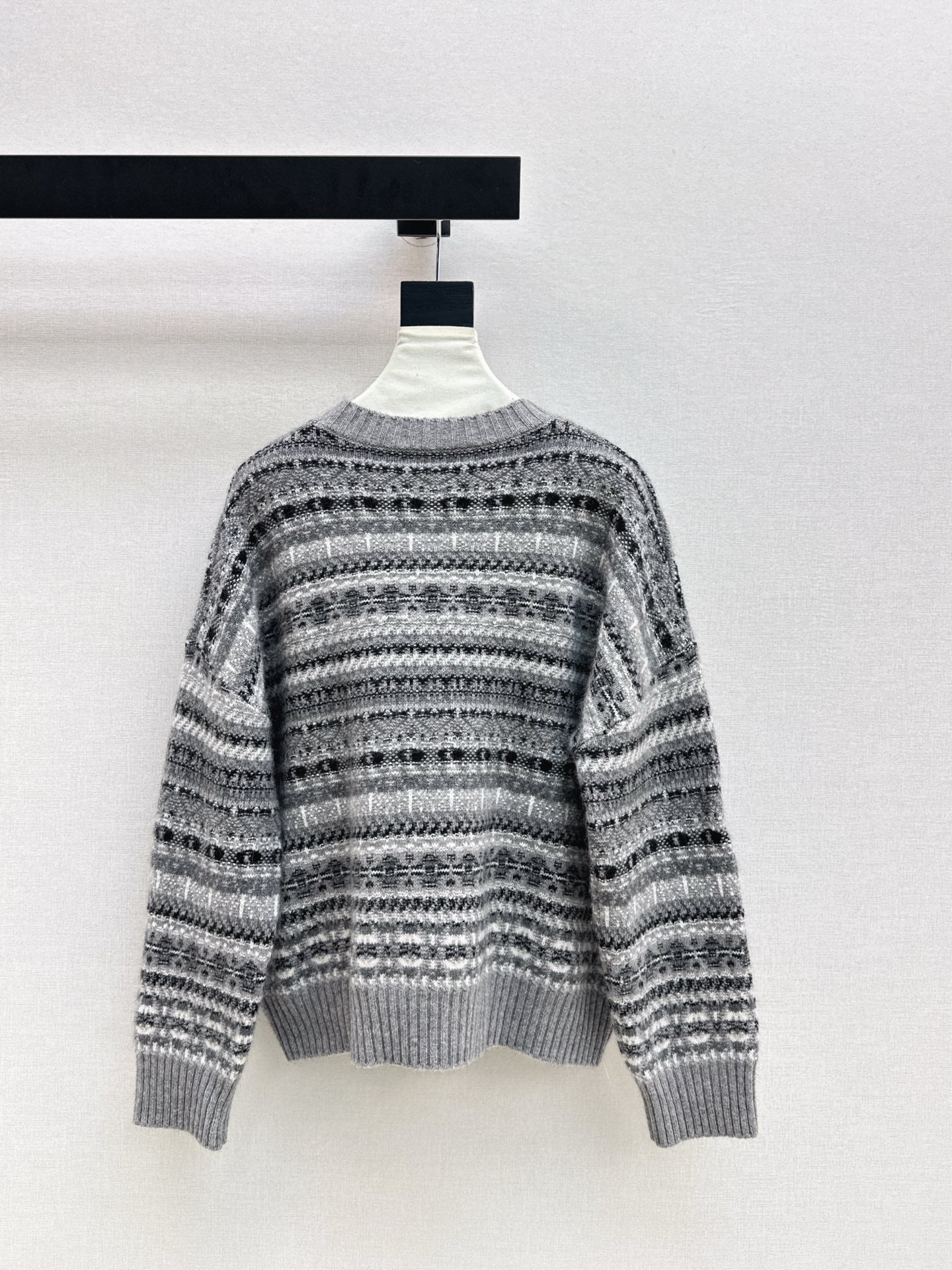 Lor 25 New Fair Isle Knitted Crew Neck Wool Sweater
