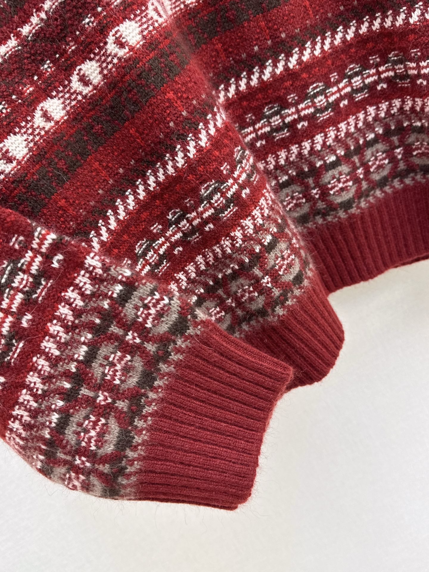 Lor 25 New Fair Isle Knitted Crew Neck Wool Sweater