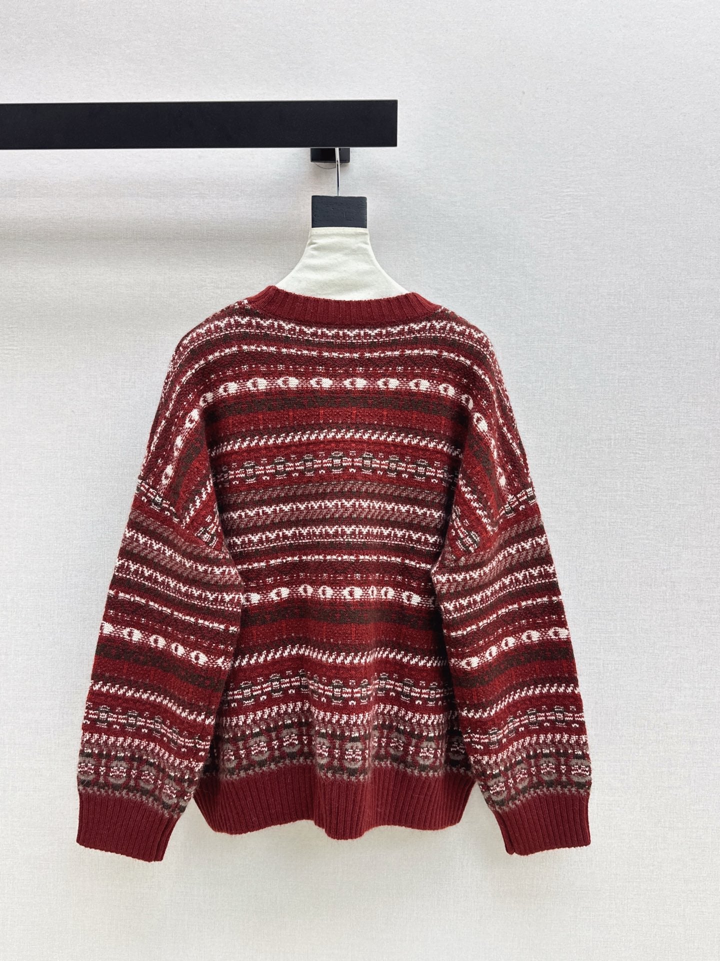 Lor 25 New Fair Isle Knitted Crew Neck Wool Sweater