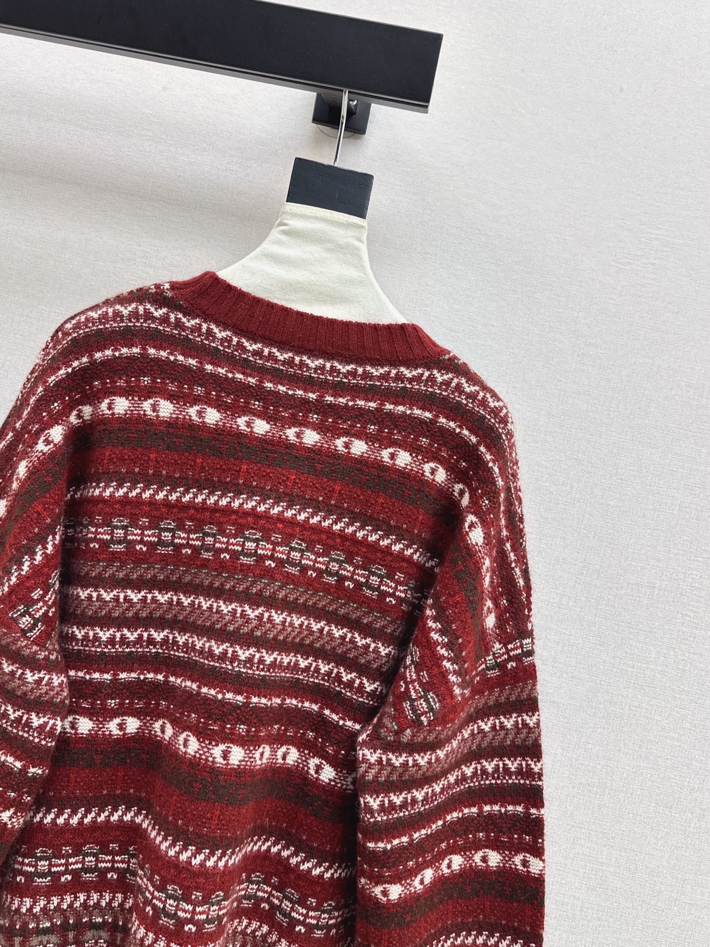 Lor 25 New Fair Isle Knitted Crew Neck Wool Sweater