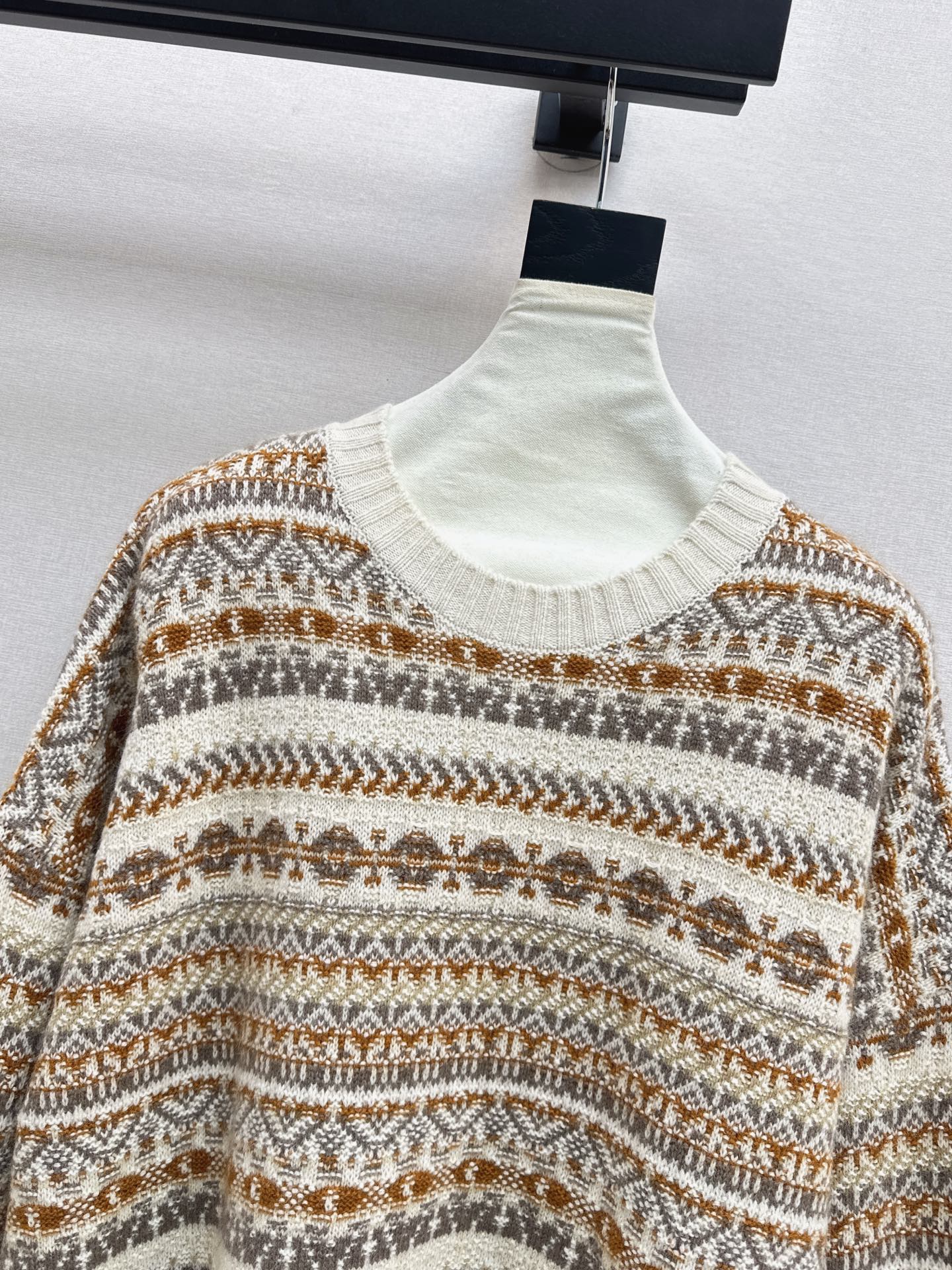 Lor 25 New Fair Isle Knitted Crew Neck Wool Sweater